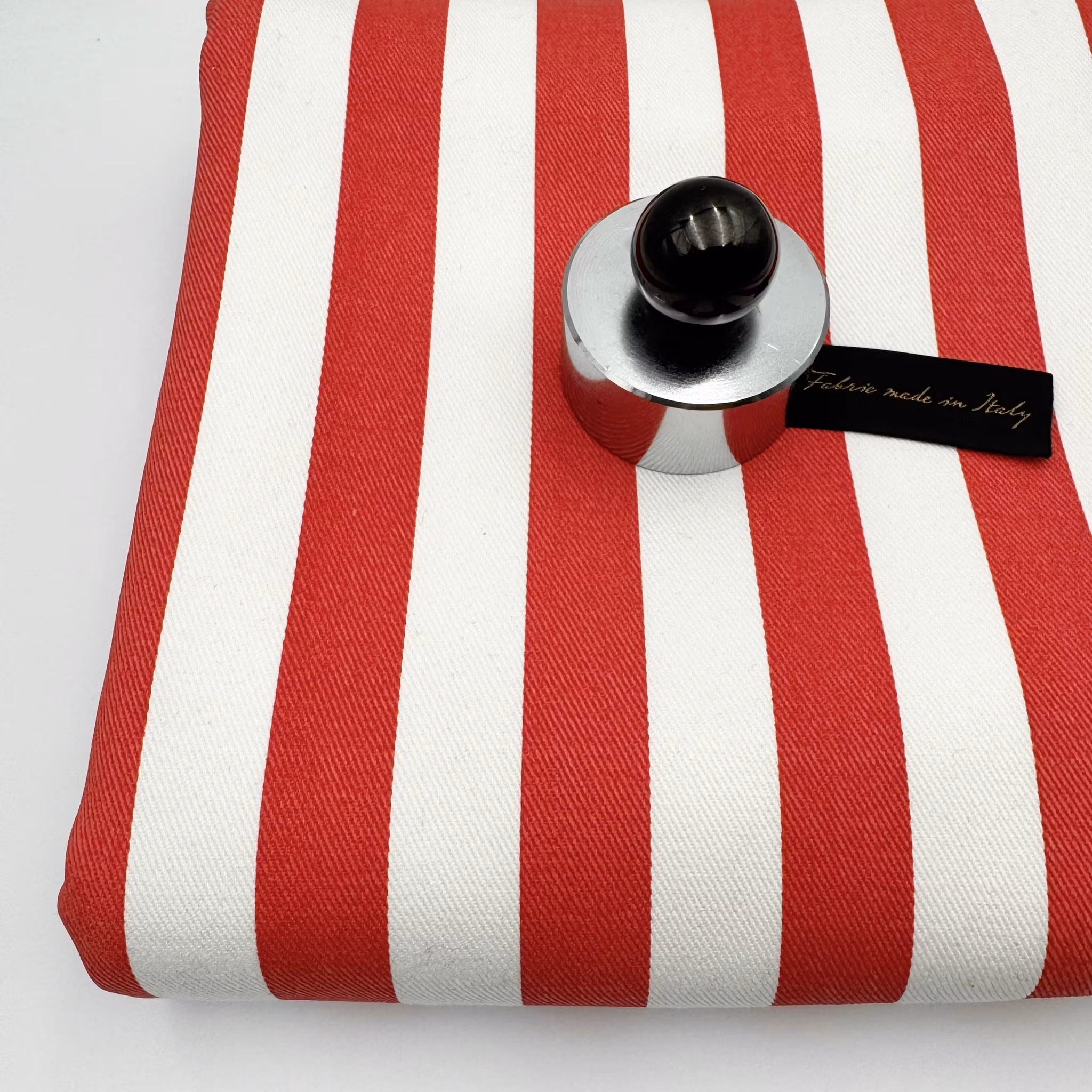 1,5m Denim röd/vitrandig