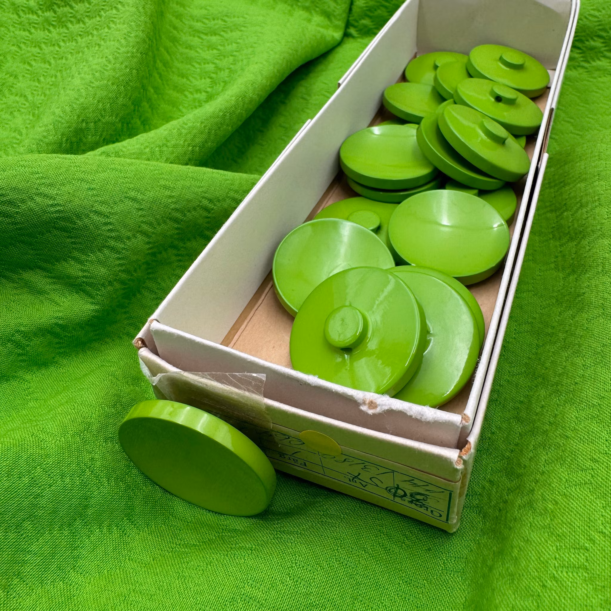 1,6m Bomull illgrön m struktur