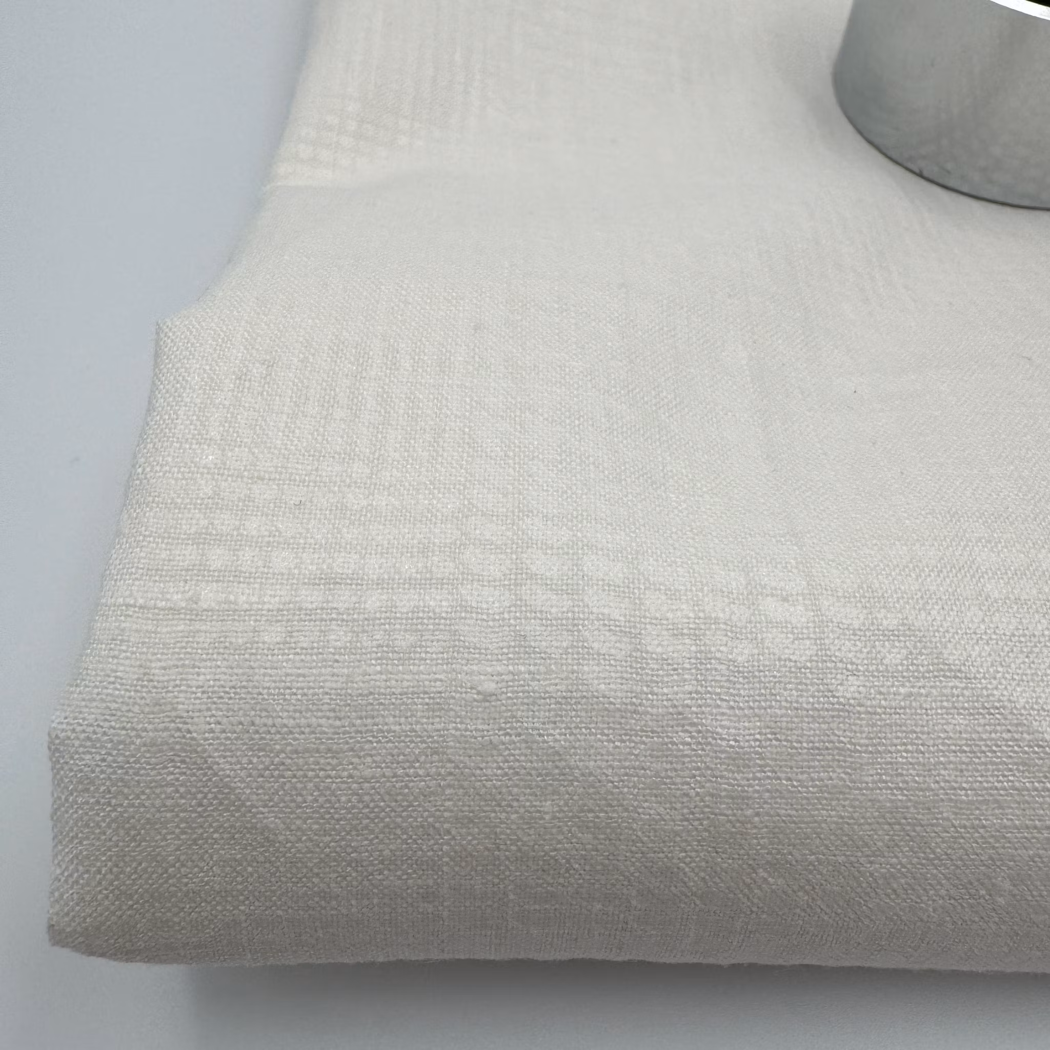 1,5m Lin glittrig glen check gräddvit