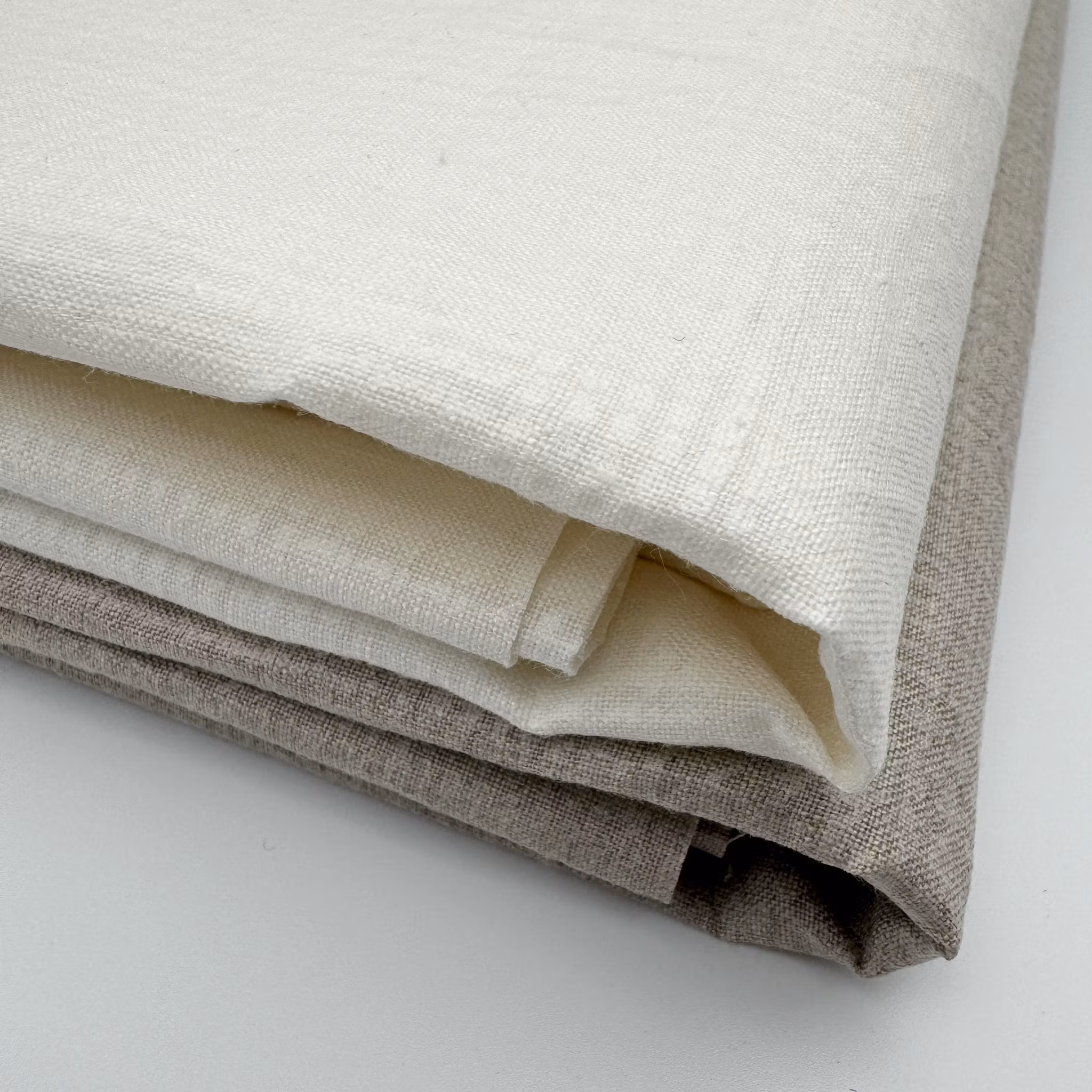 1,5m Lin glittrig glen check gräddvit