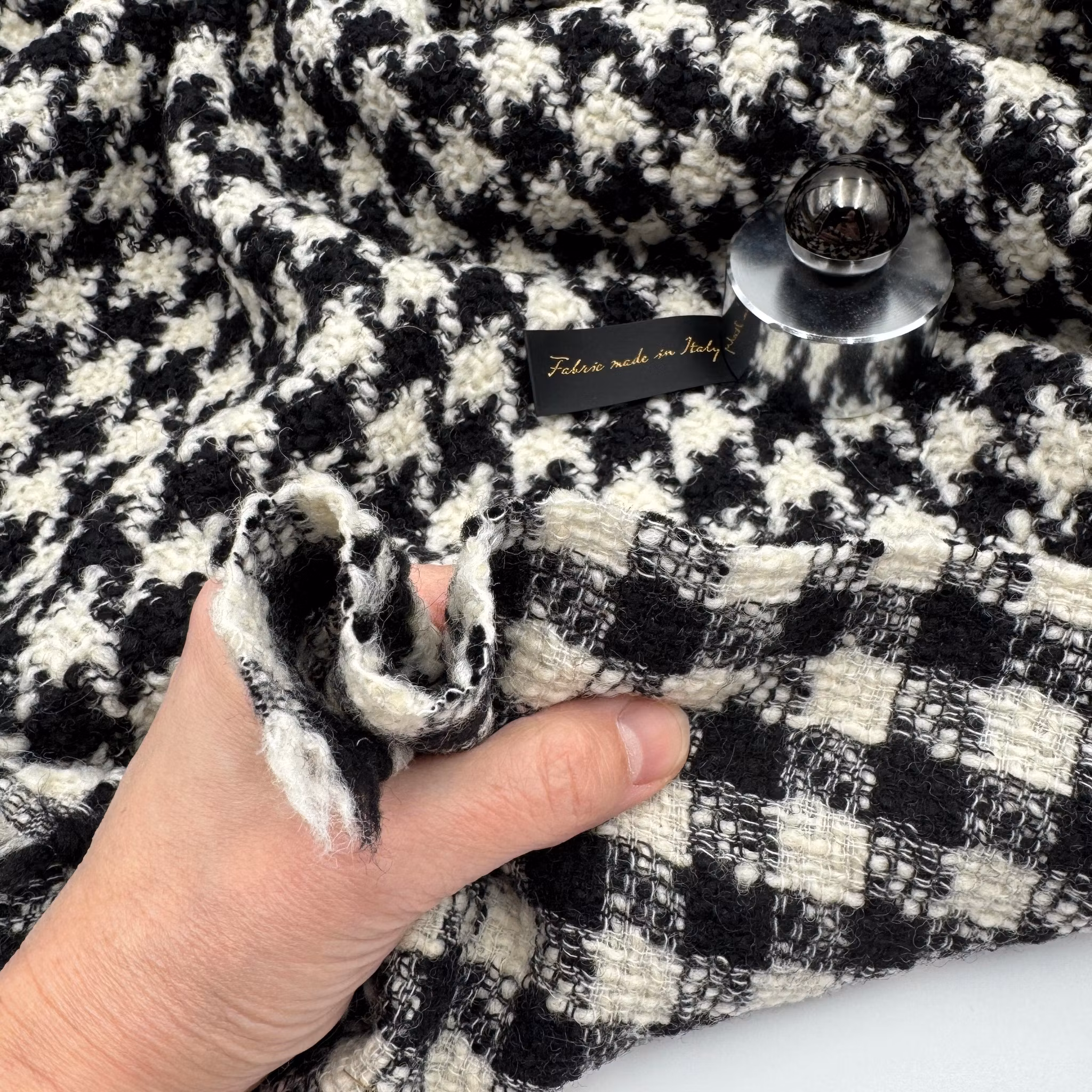 1,5m fluffig hundtand svart/vit Valentin*