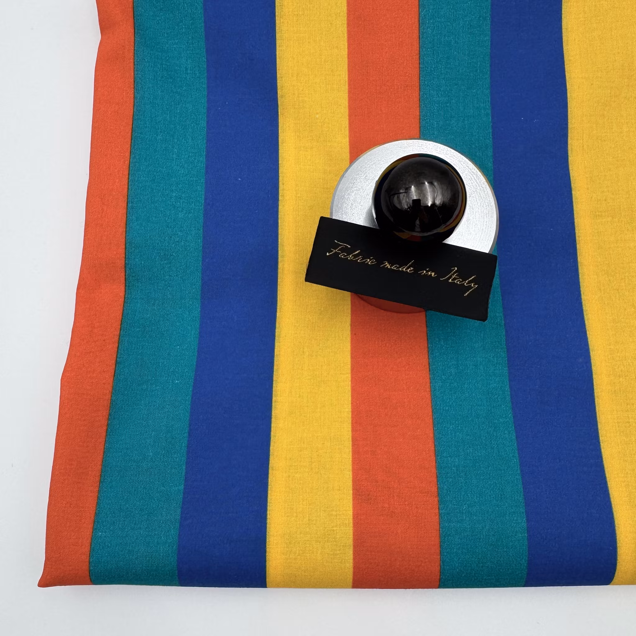 1,5m Bomullsbatist blå/gul/orange