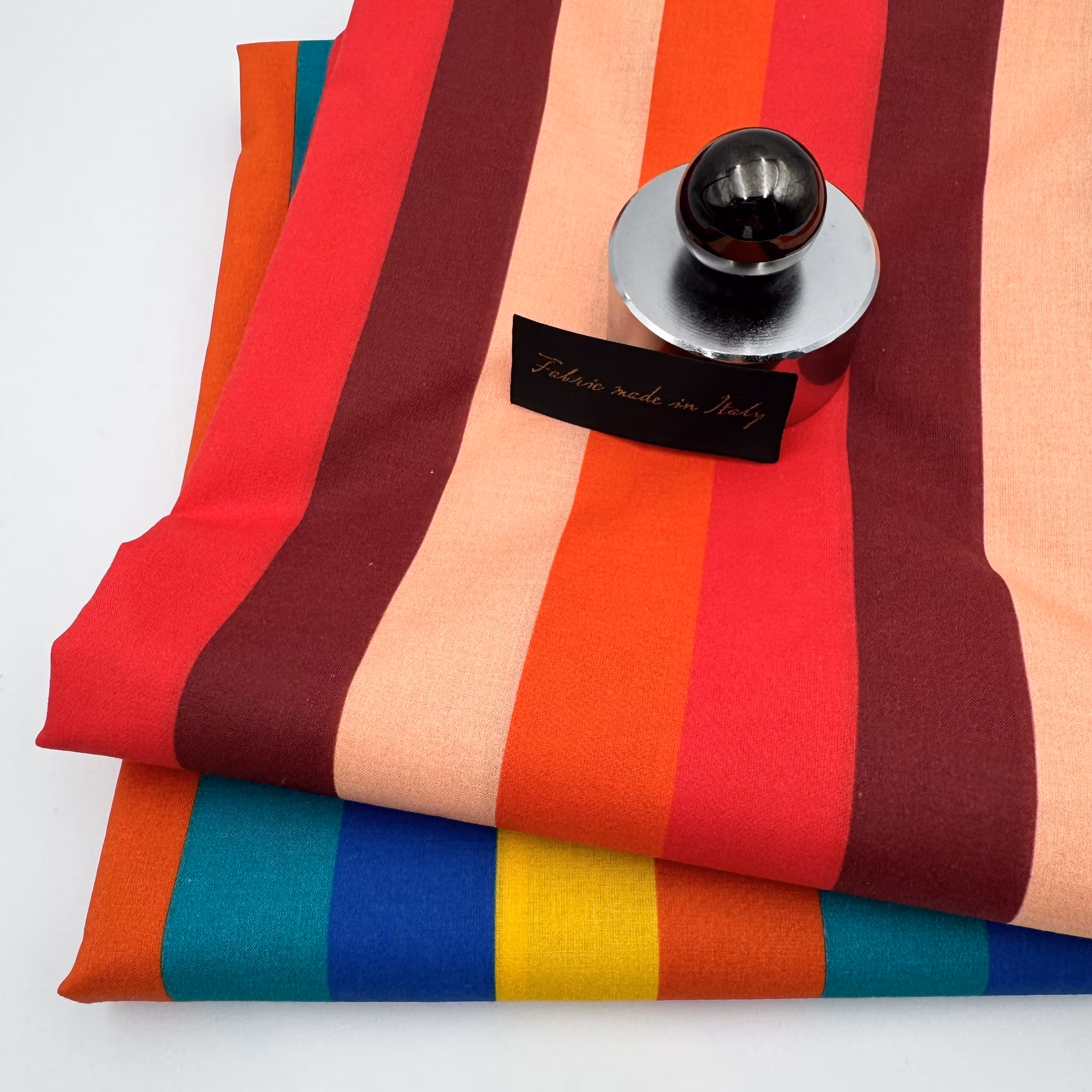 1,5m Bomullsbatist blå/gul/orange