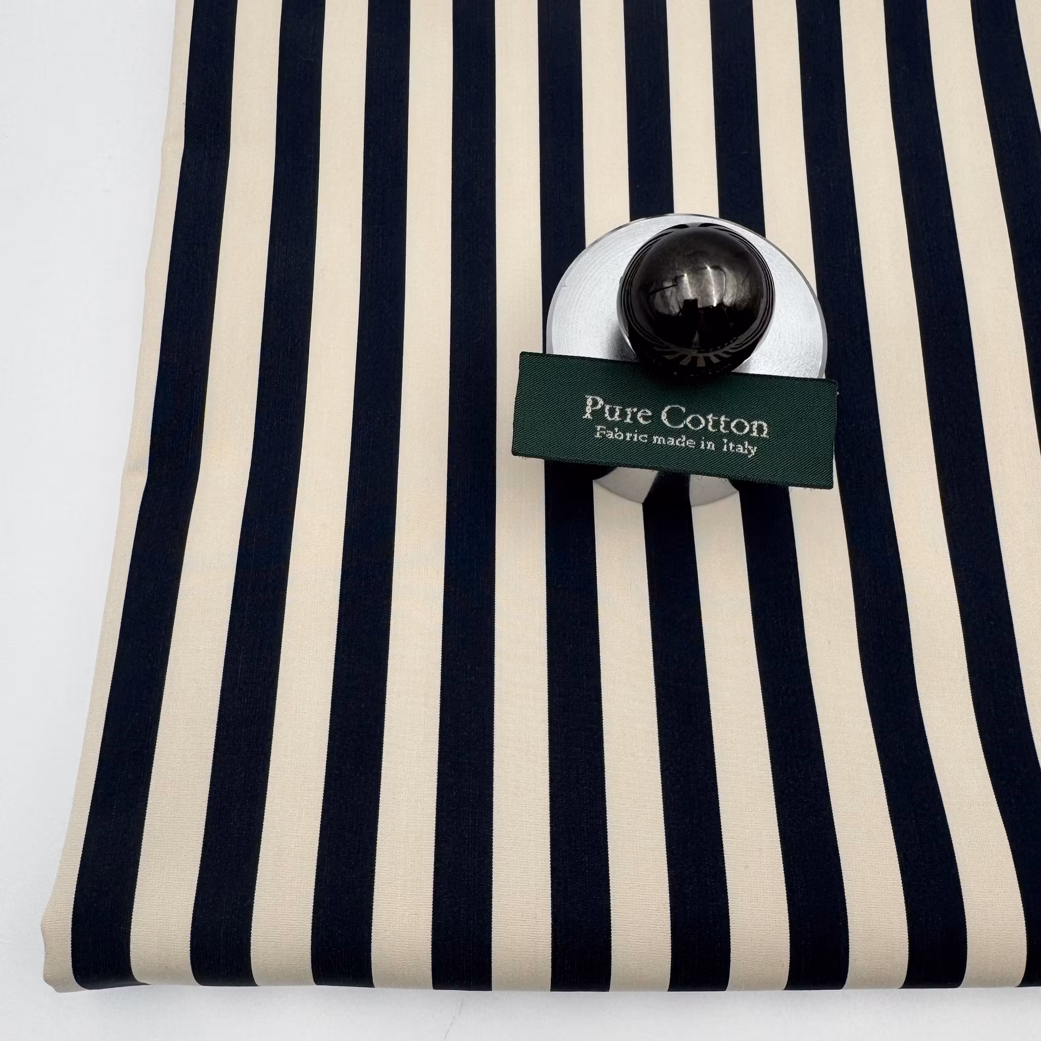 1,5m Kraftig poplin marin/beige smalrand Gucc*