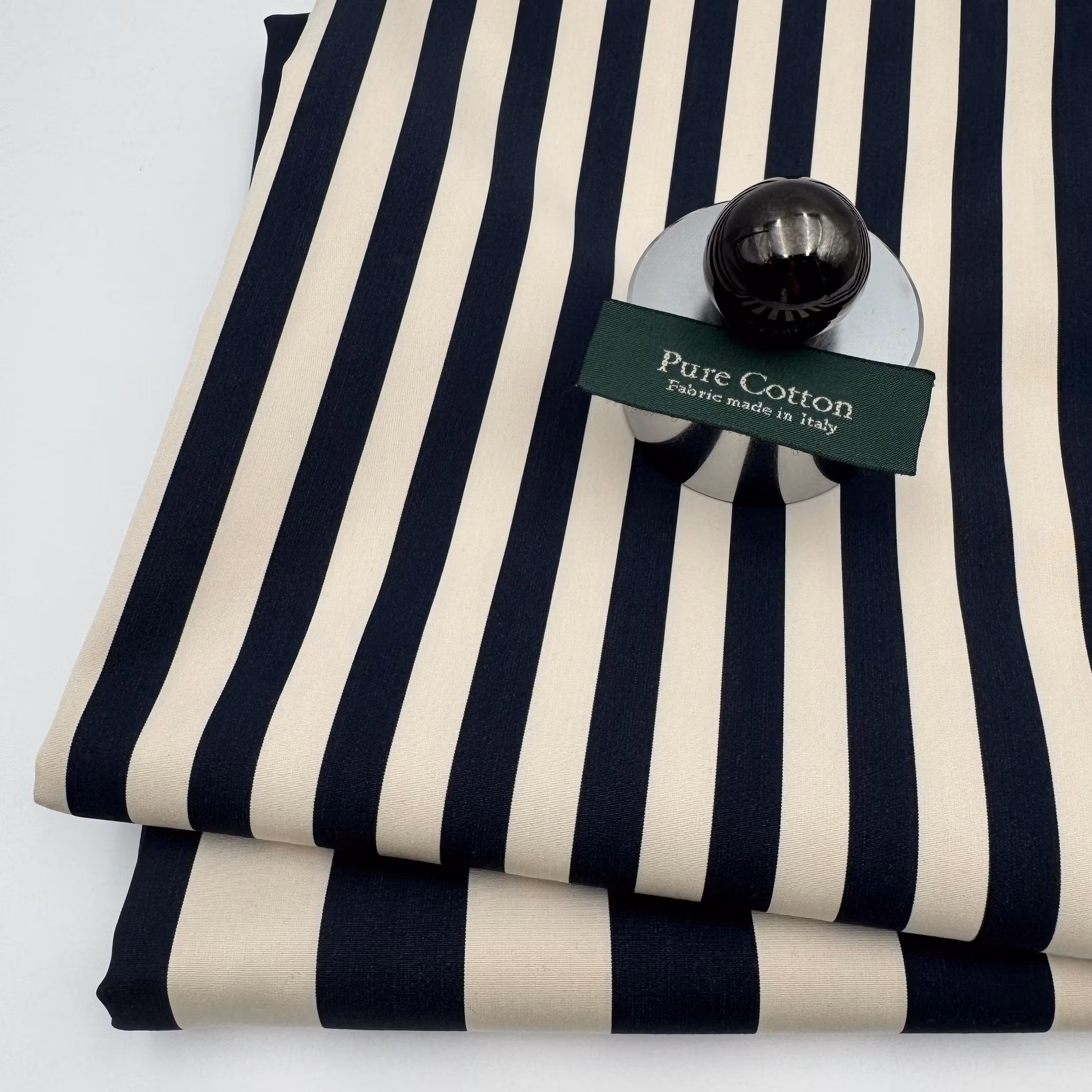 1,5m Kraftig poplin marin/beige smalrand Gucc*