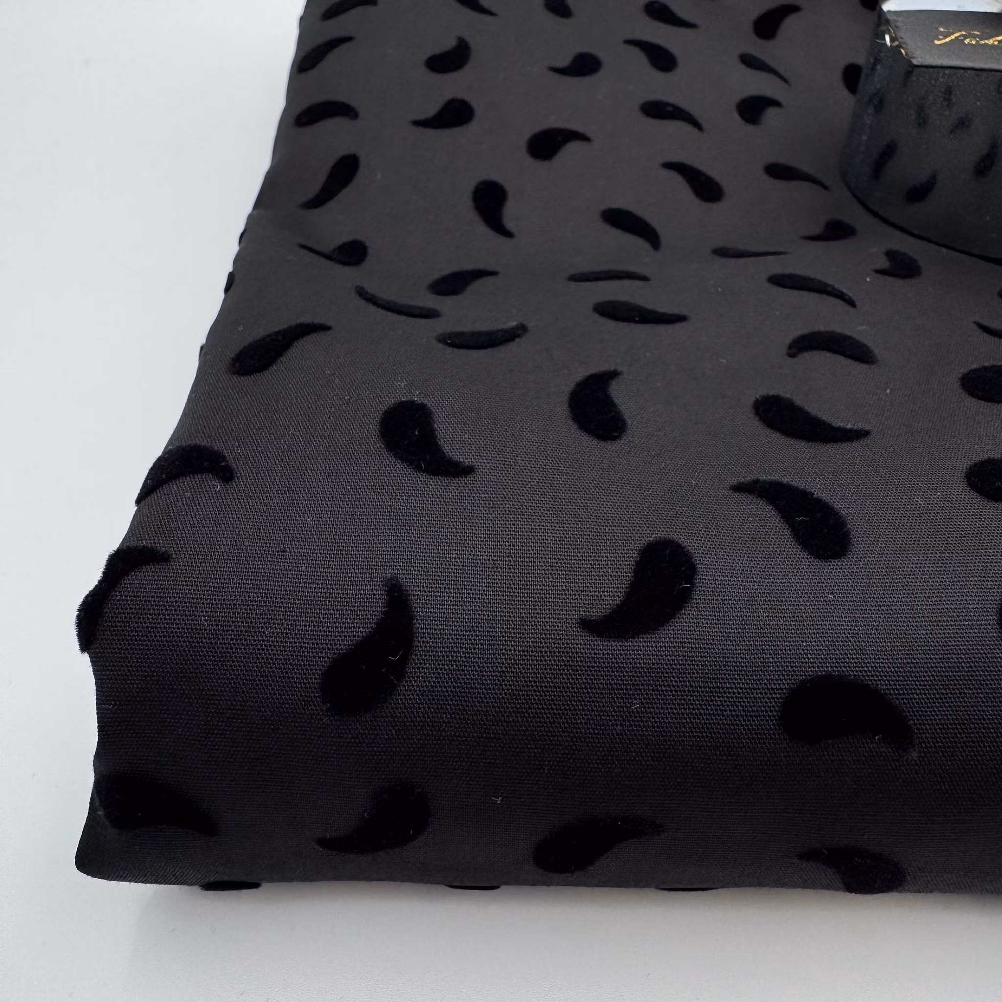 3m bomull/viskos paisley svart