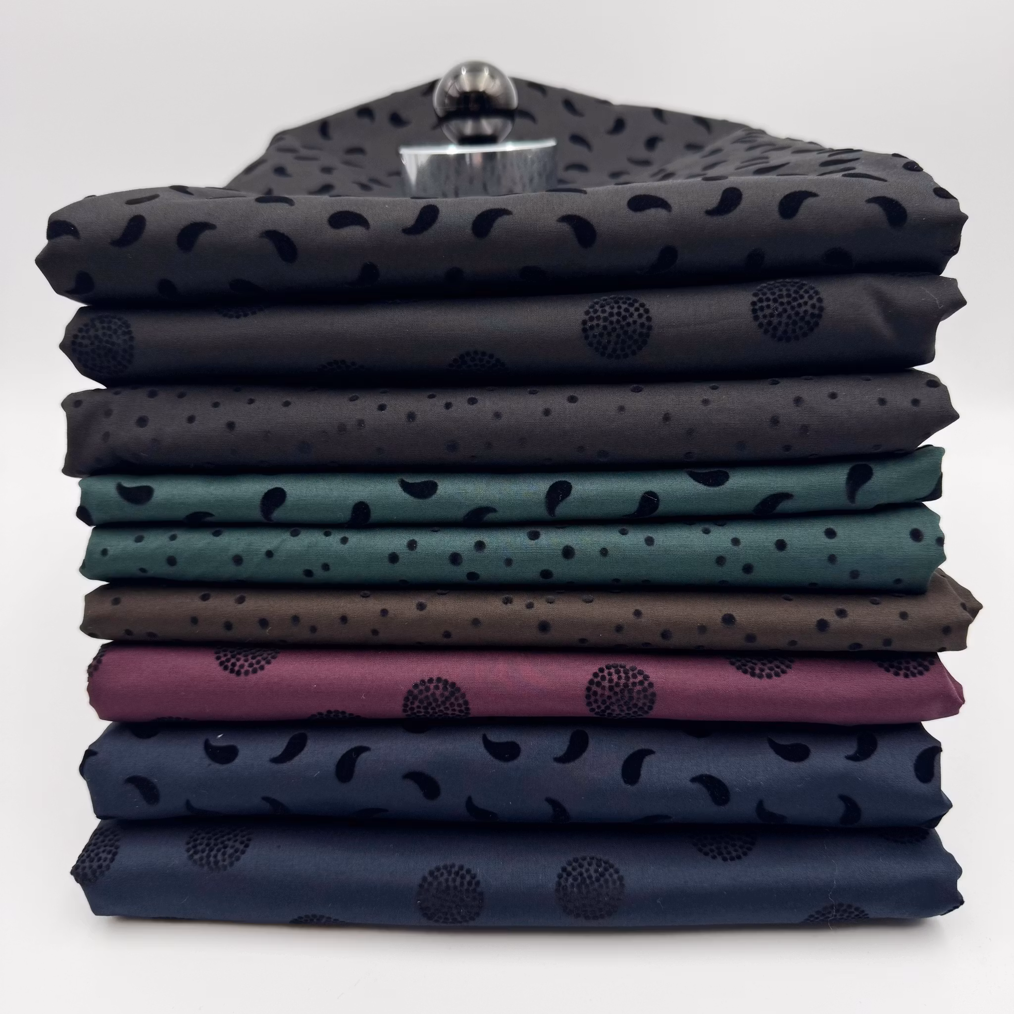 3m bomull/viskos paisley svart