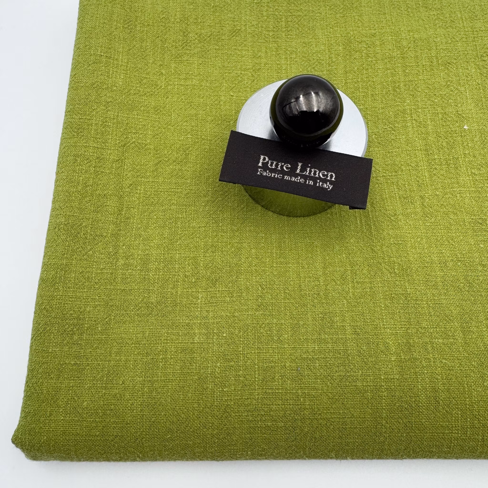 1,5m Stentvättat lin limegrön