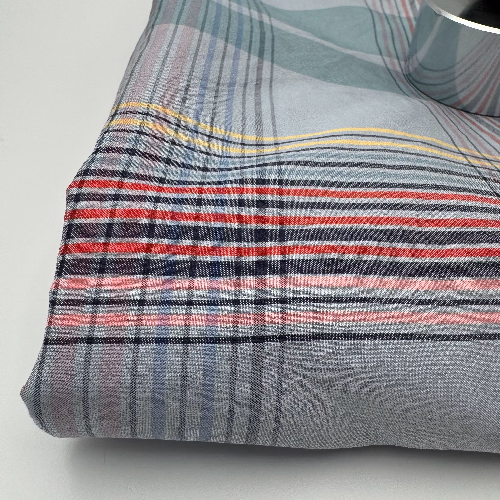 1,5m Siden ljusblå rutig