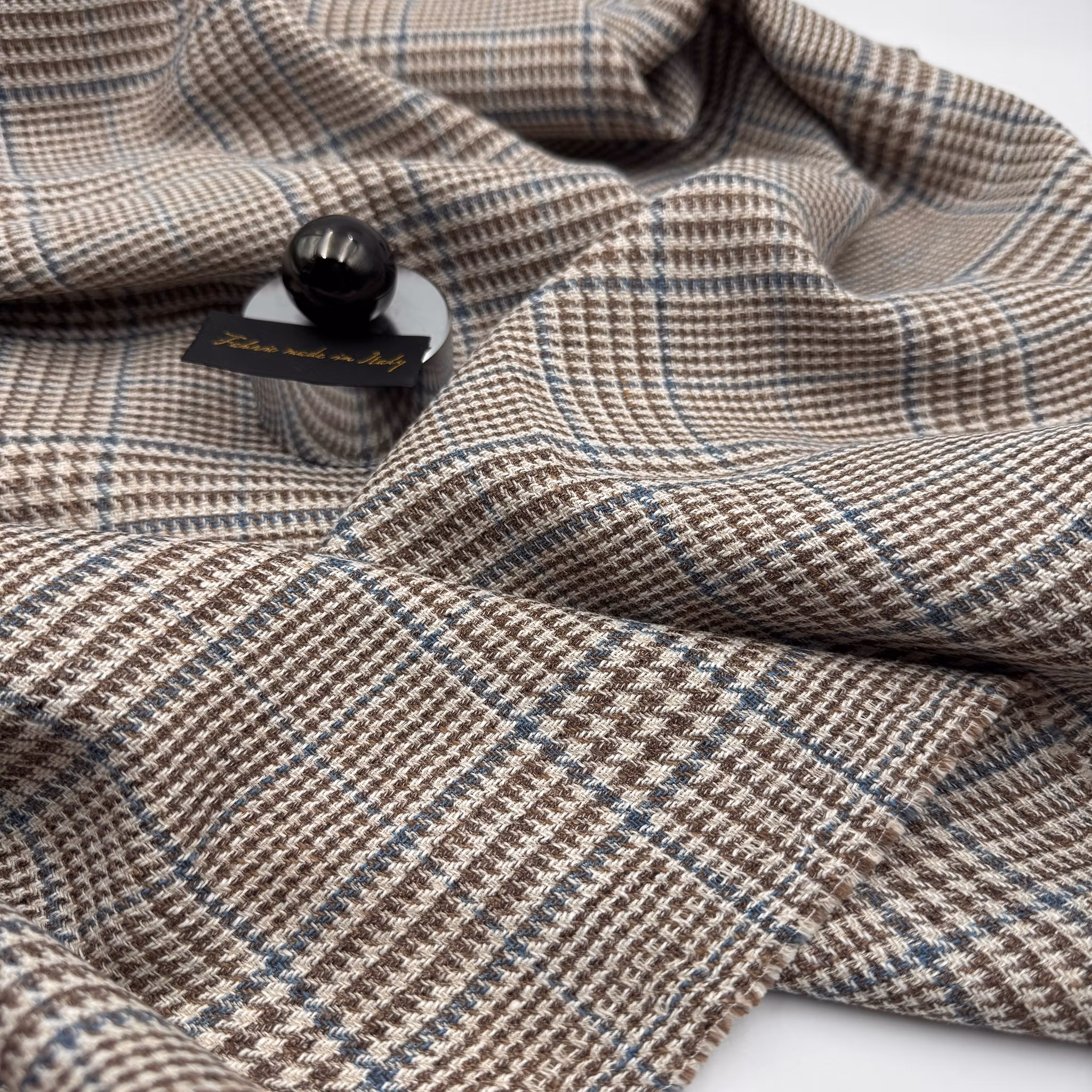 1,1m Ull/lin/siden brun/blå ruta Ferl*