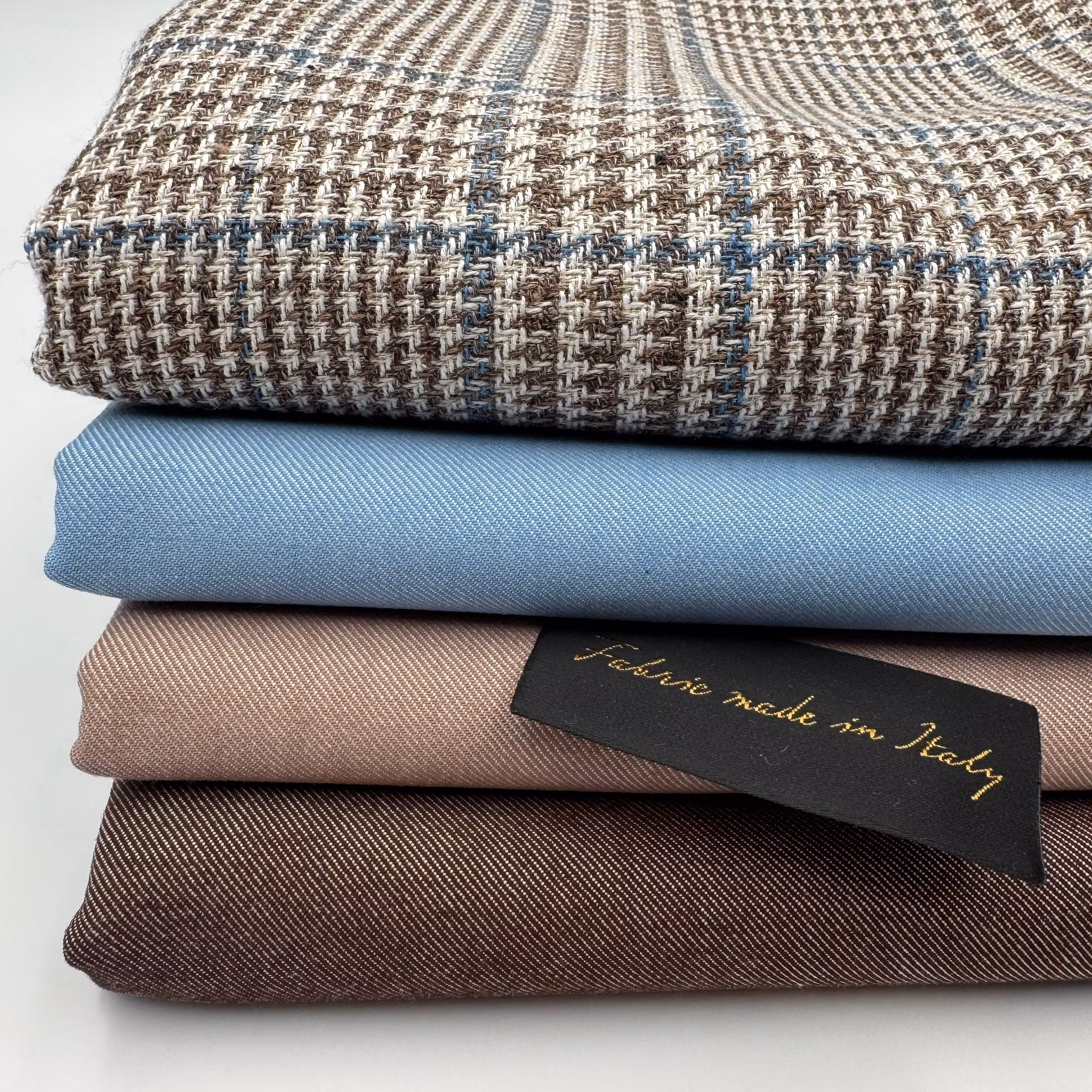 1,1m Ull/lin/siden brun/blå ruta Ferl*