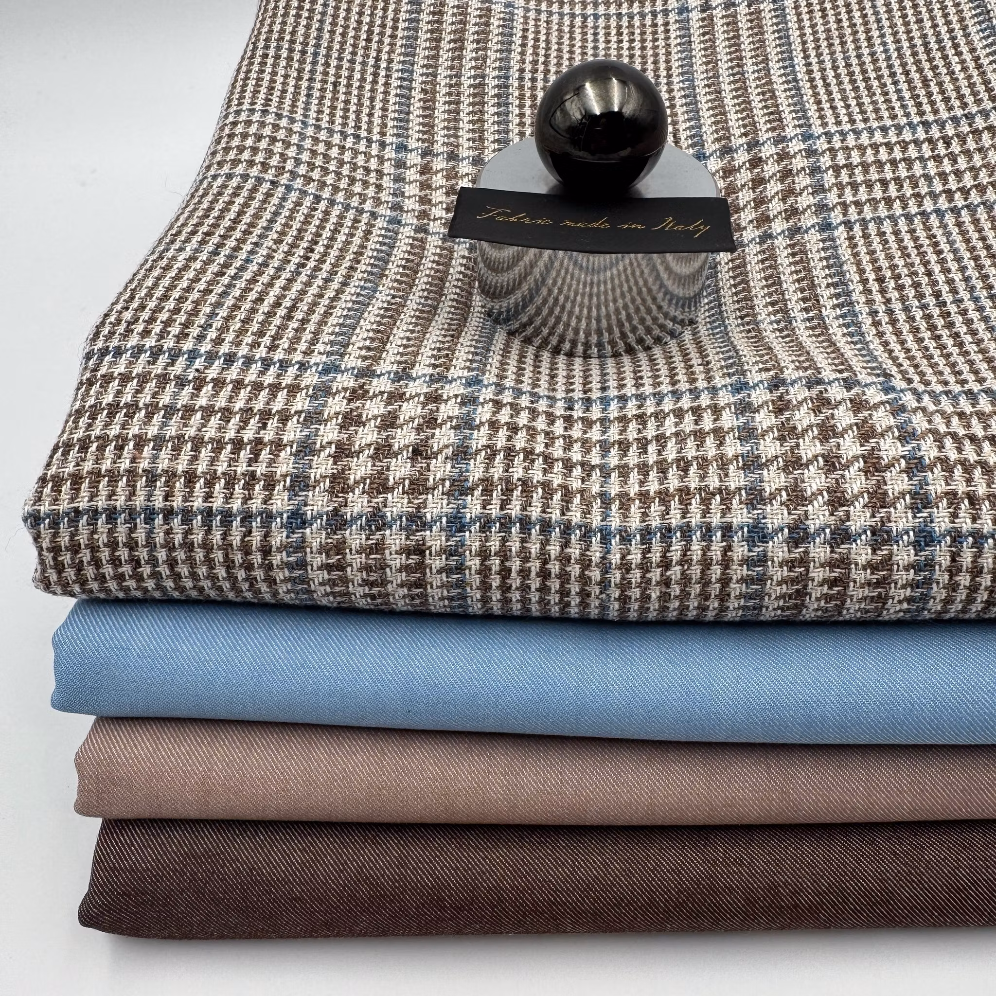 1,1m Ull/lin/siden brun/blå ruta Ferl*