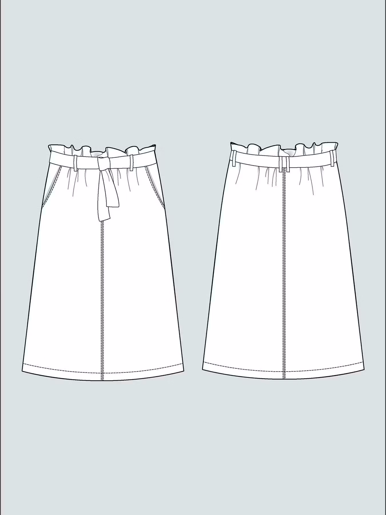 REA A-line midi skirt (XL-3XL)