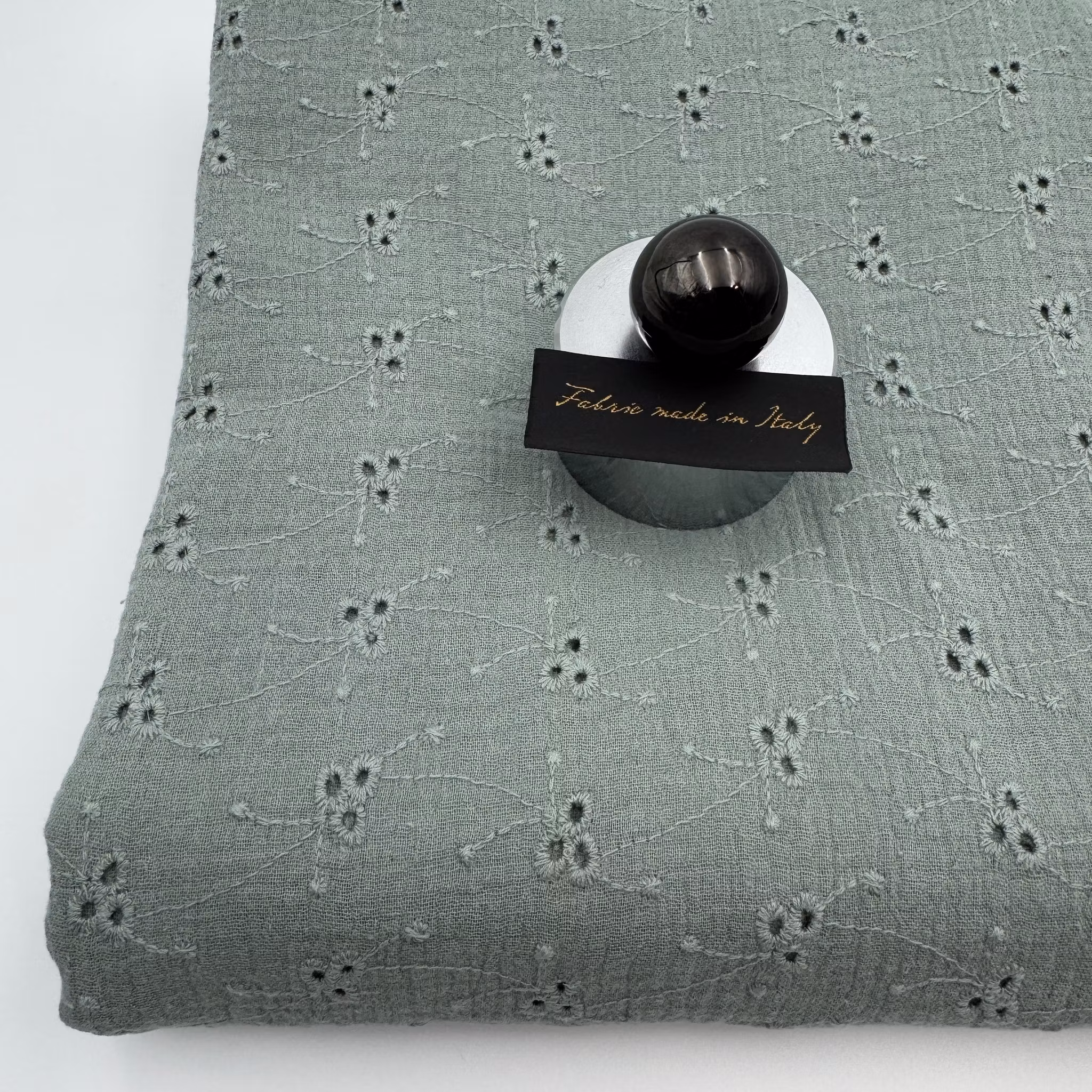 1,5m Bomullsmuslin brodyr dimgrön