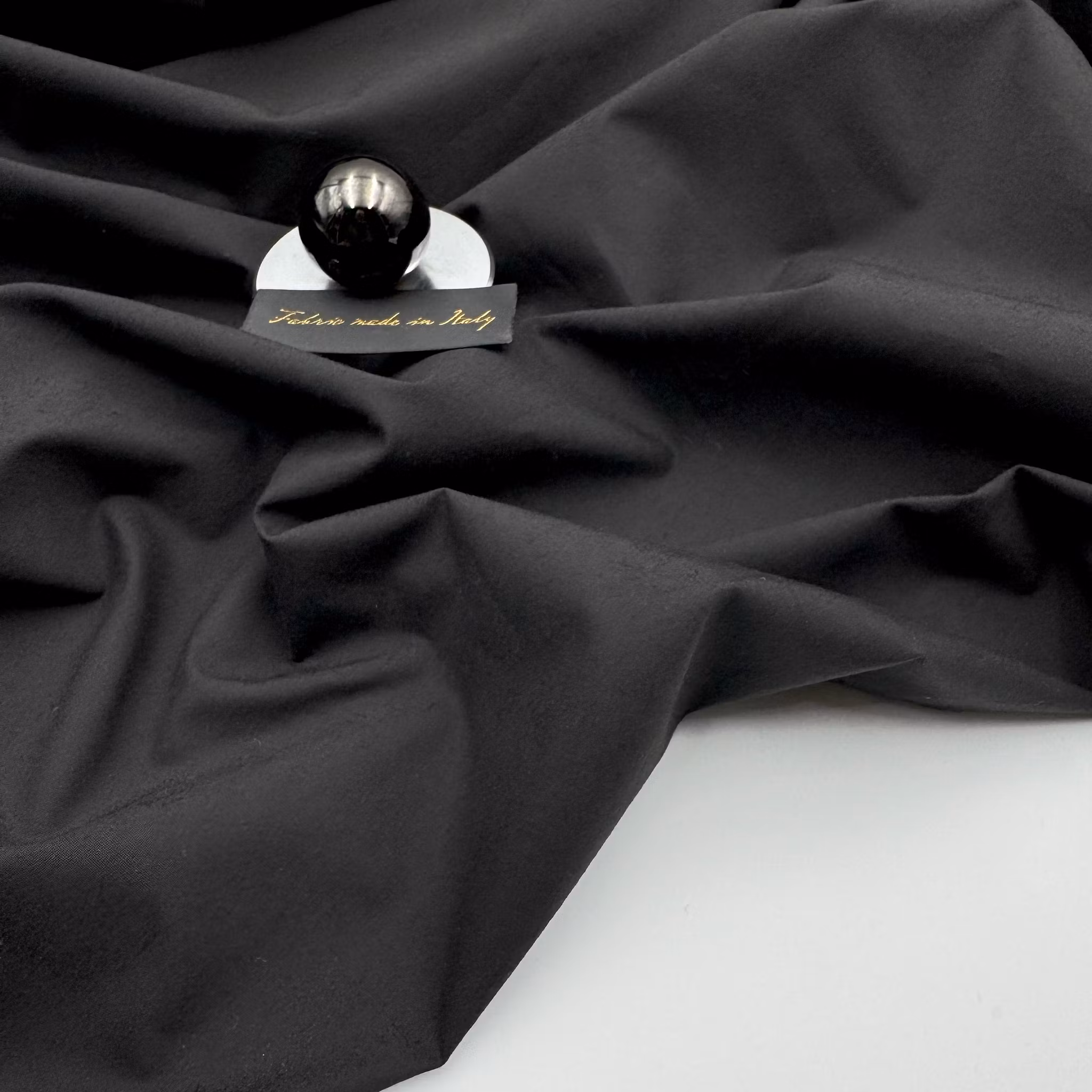 1,2m Bomull/elastan poplin svart