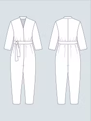 V-neck jumpsuit (XL-3XL)