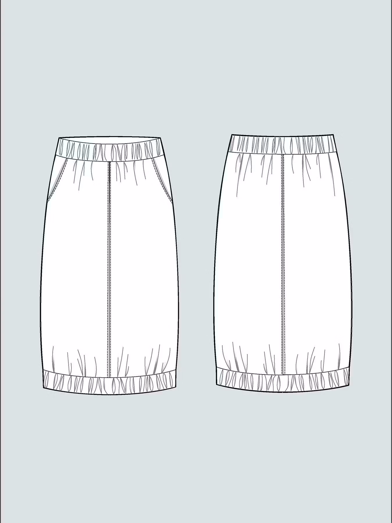 A-line midi skirt (XL-3XL)