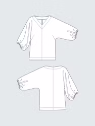 V-neck cuff top (XL-3XL)