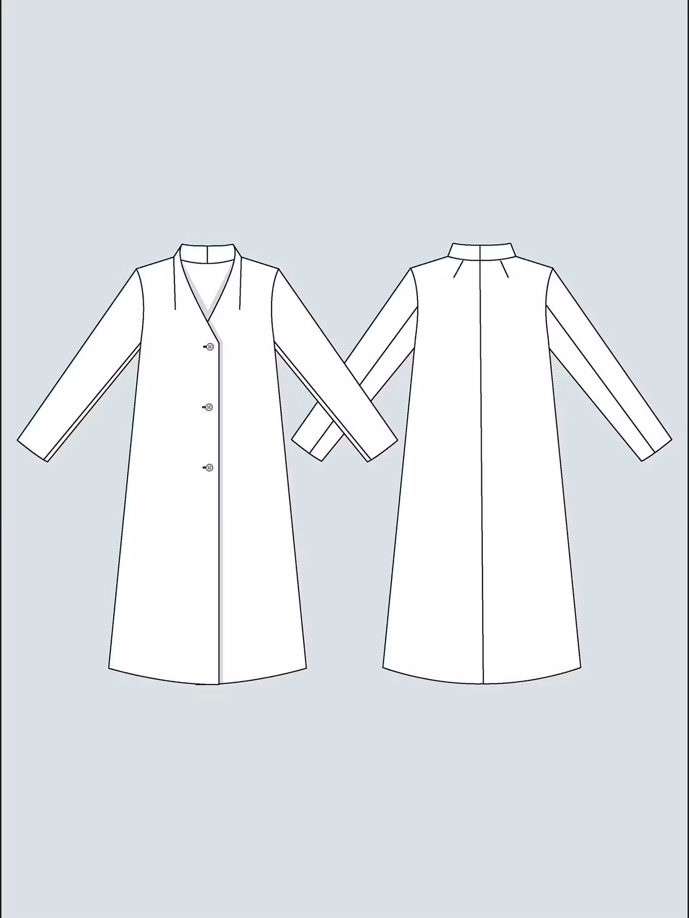 V-neck coat (XS-L)