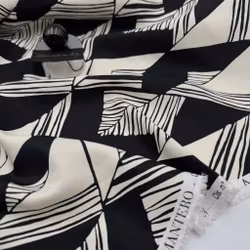 2m Viskos/lintwill crème/svart
