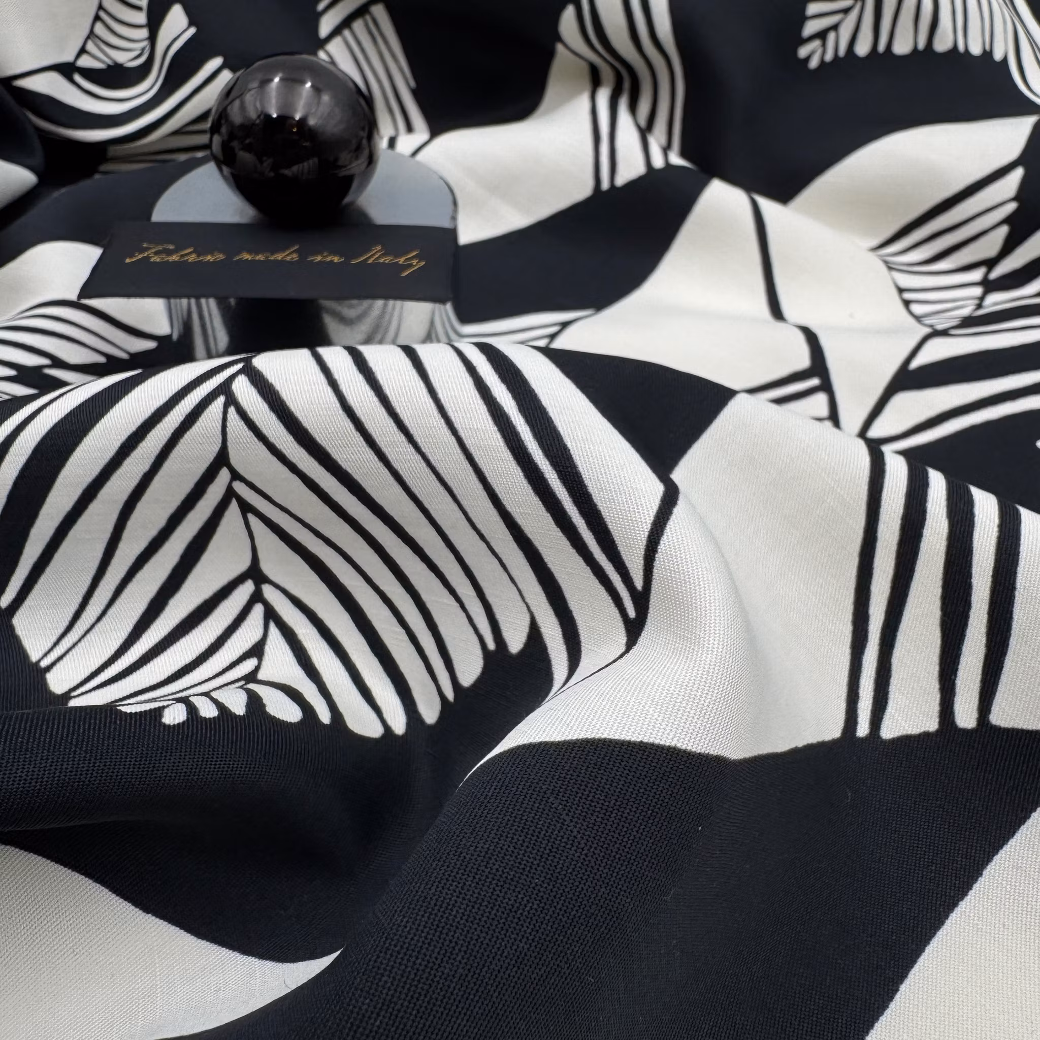 2m Viskos/lintwill crème/svart