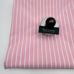 2,7m Kraftigare poplin rosa/vit Balenciag*