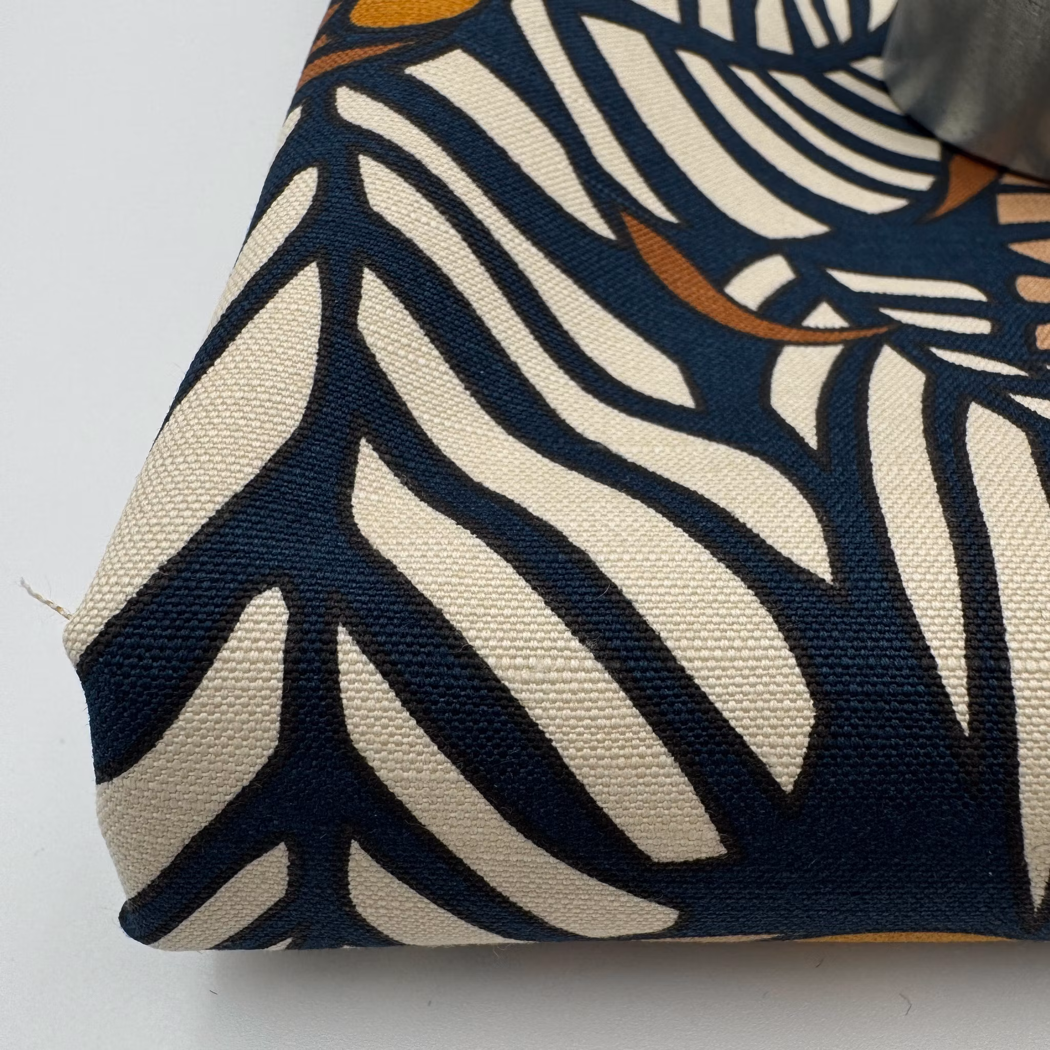 1,5m Bomull/lin marin/brun/beige