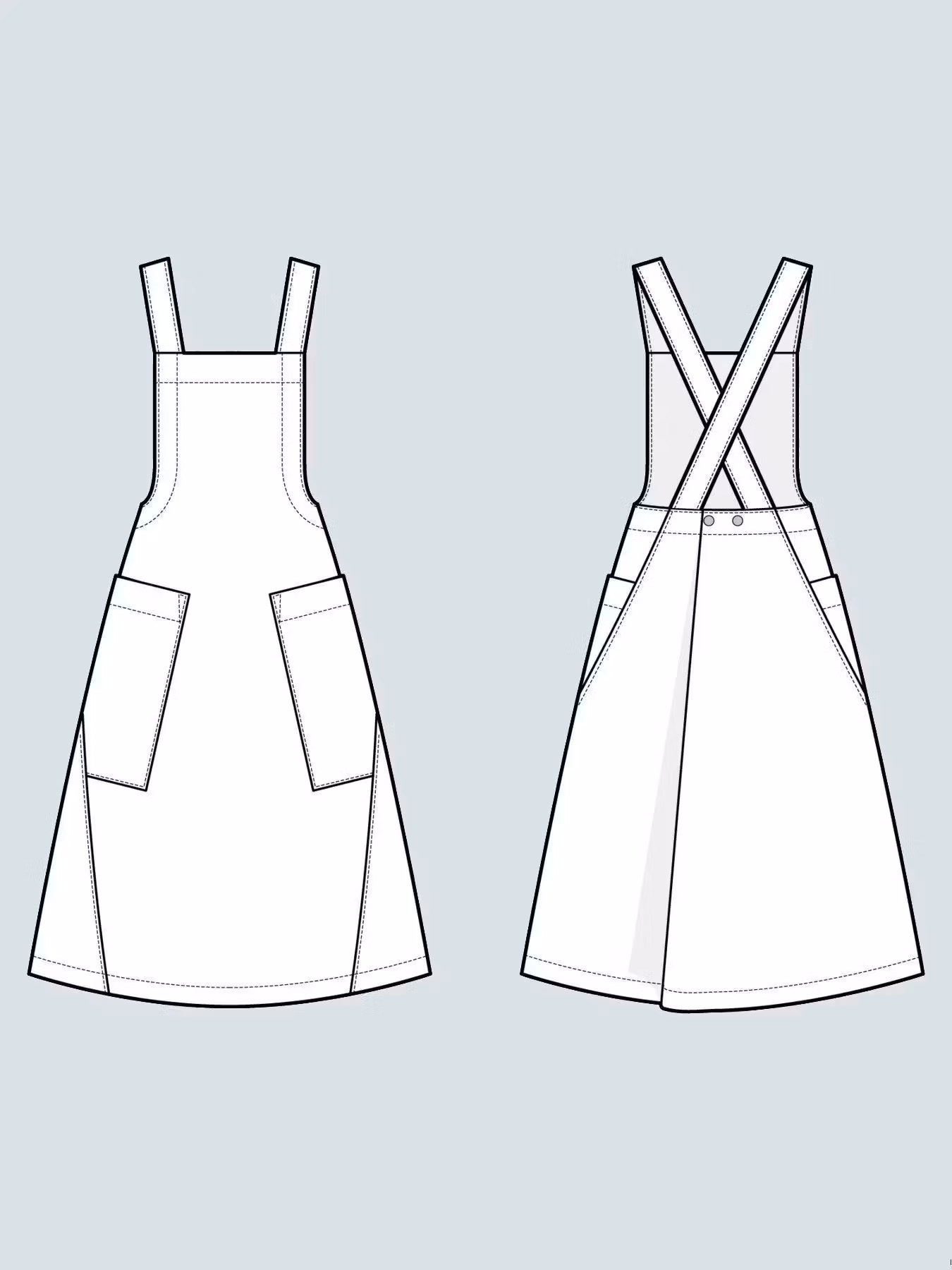 Apron dress (XS-3XL)