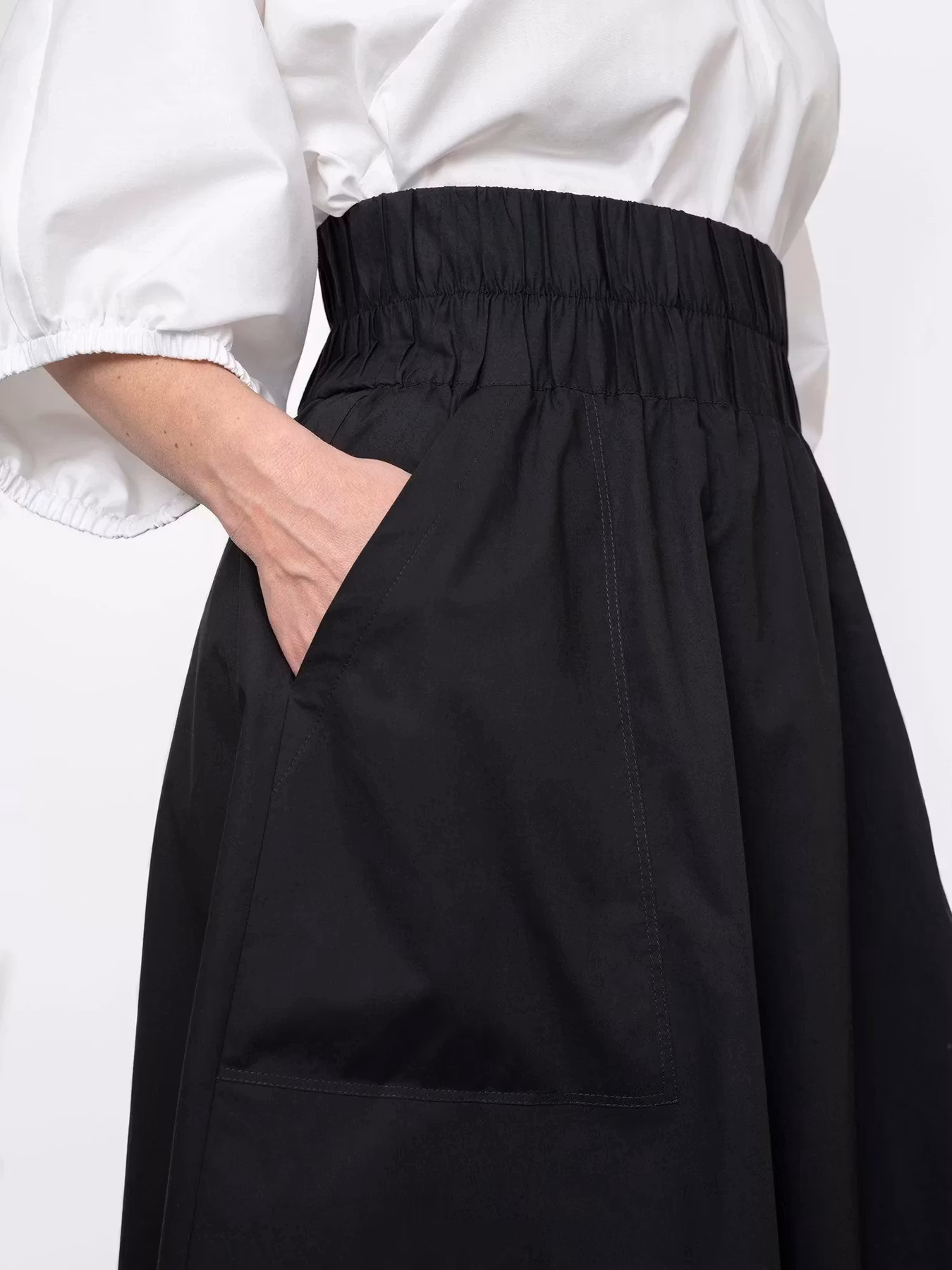 Elastic waist maxi skirt (XS-3XL)