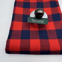 2,9m Bomullsflanell blå/röd rutig Balenciag*