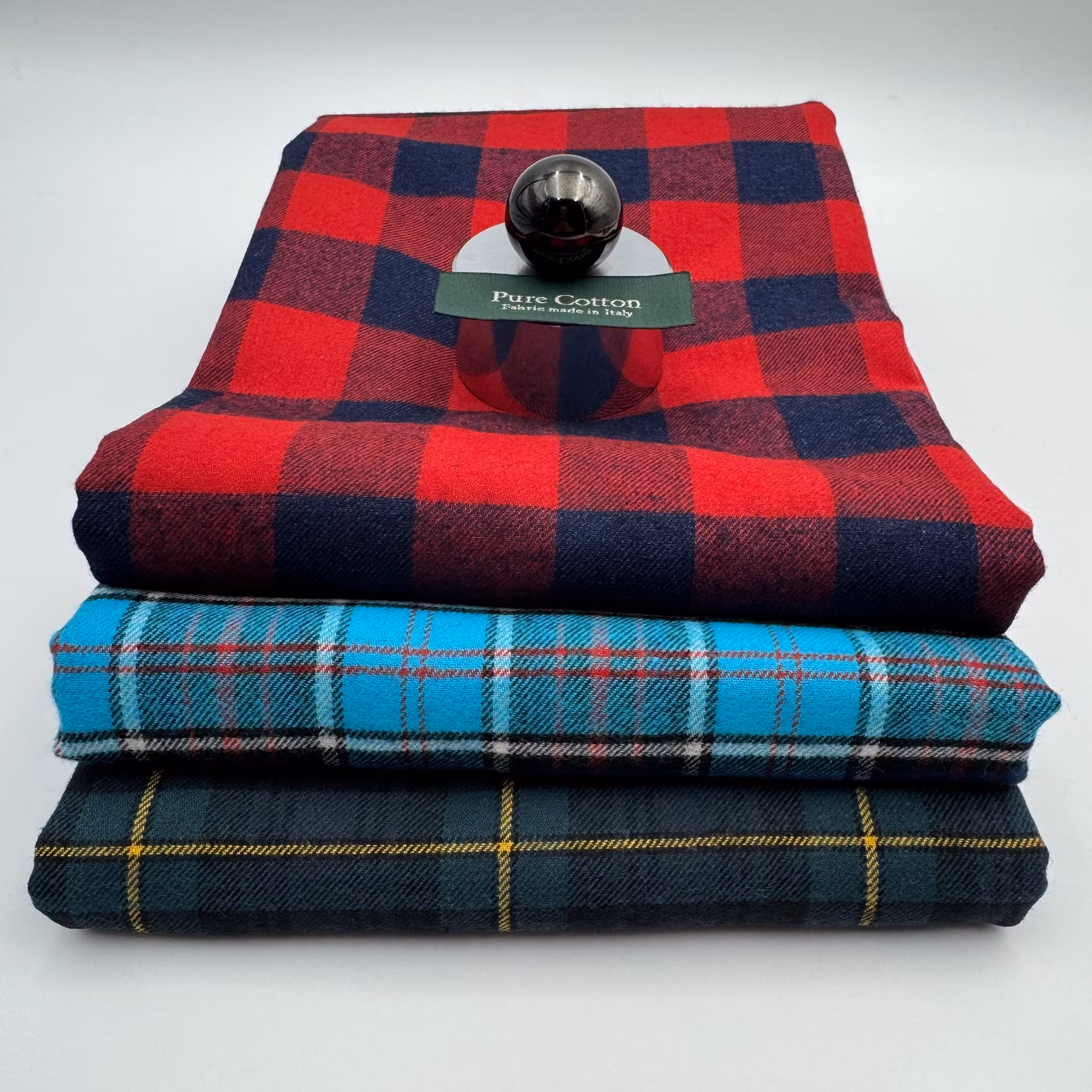 2,9m Bomullsflanell blå/röd rutig Balenciag*