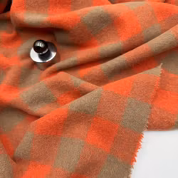 2m Kappull orange/ljusbrun rutig