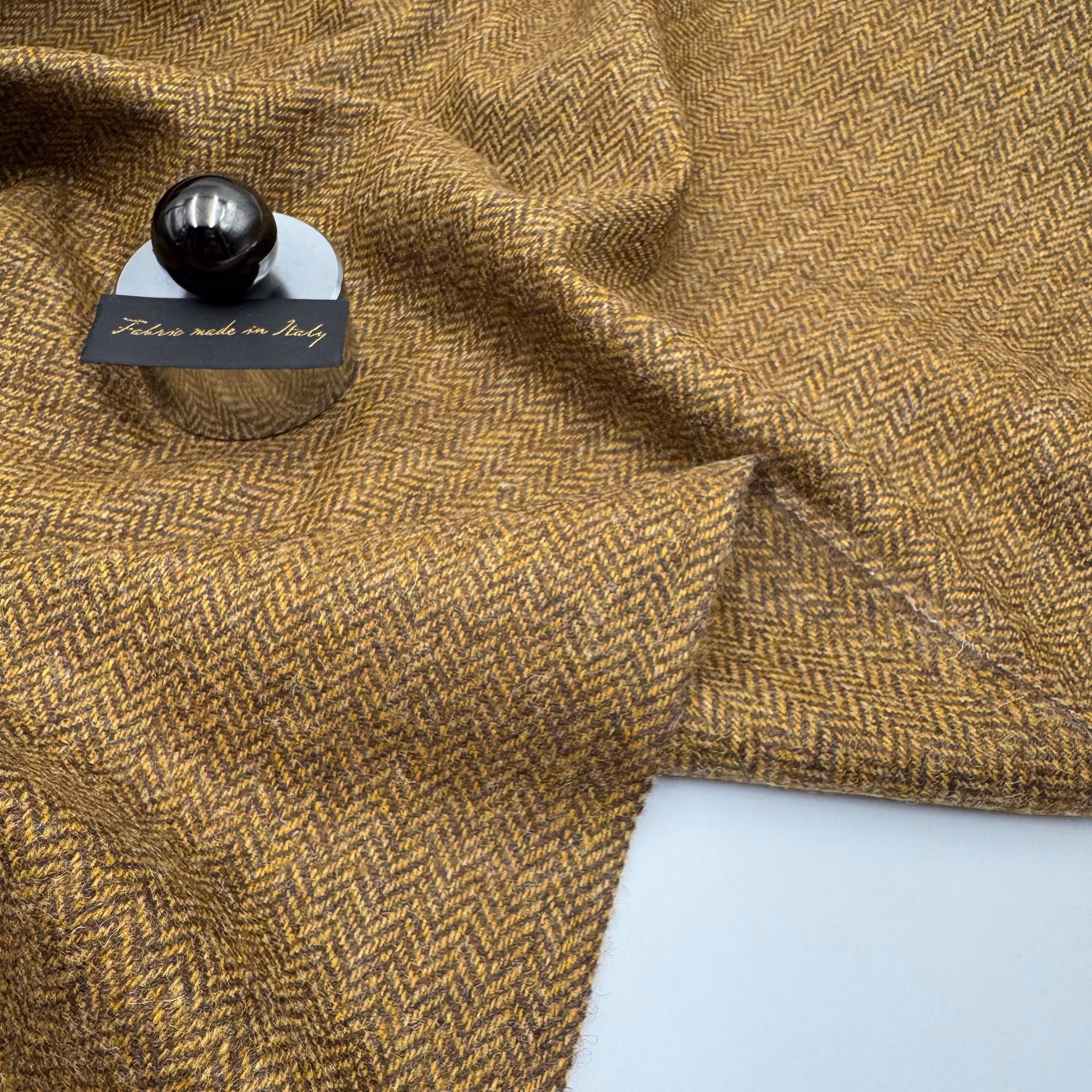 1,5m Ulltweed fiskben brun/senap