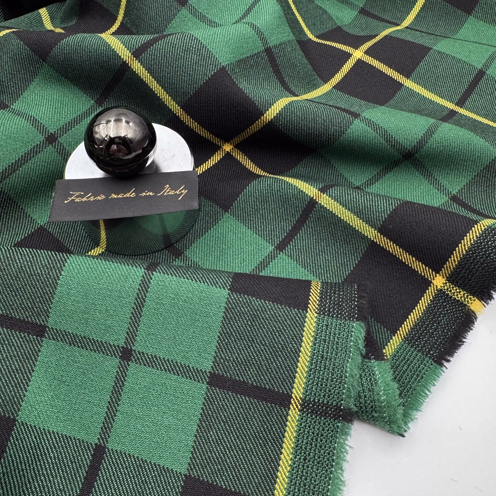 2,15m Ullruta grön/svart/gul