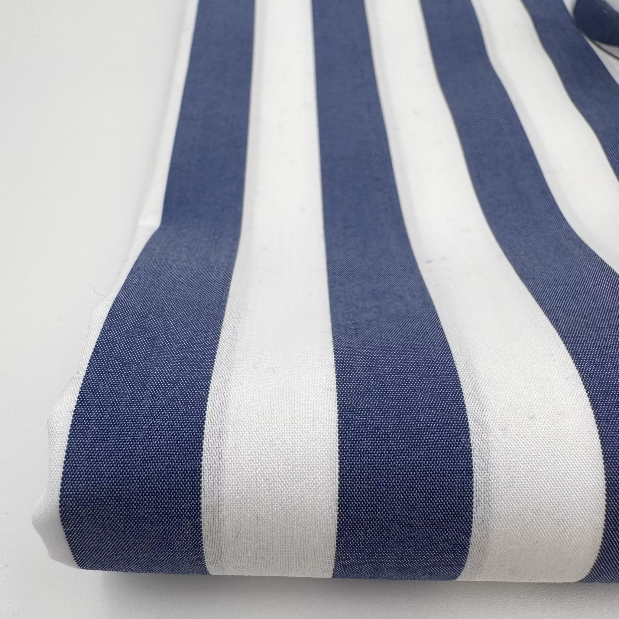 2,9m Skjortbomull blockrand blå/vit R. Laure*