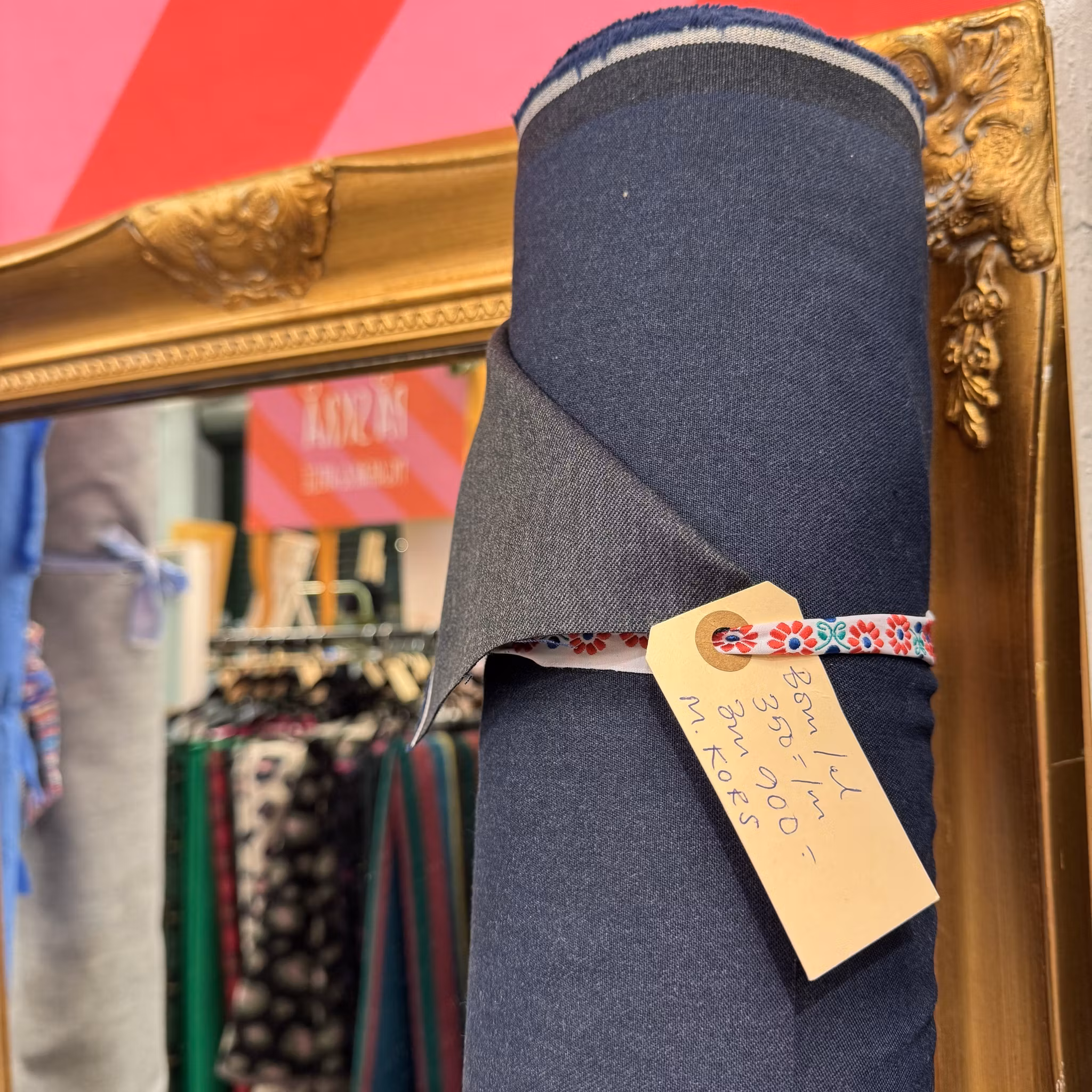 1,5m Bom/elastan denim blågrå M. K***