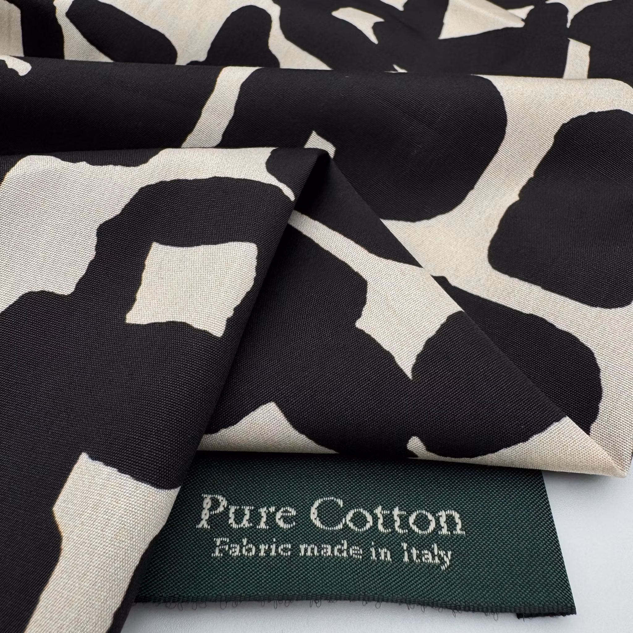 1,5m Skjortbomull svart/äggskal Max M.