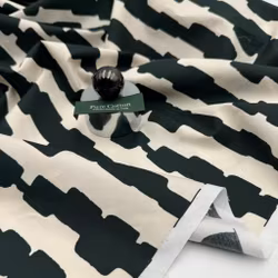 1,5m Skjortbomull mörkgrön/äggskal Max M.