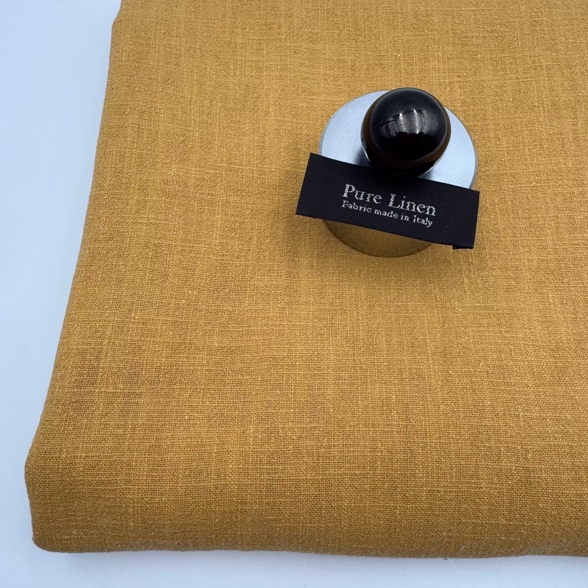 1,5m Stentvättat lin senap