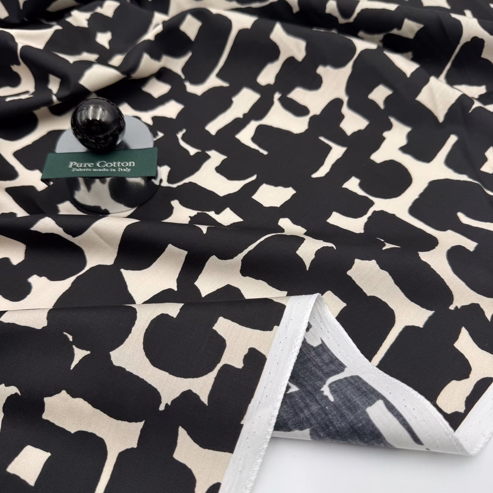 0,95m Skjortbomull svart/äggskal Max M.