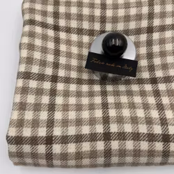 Ulltweed rutig ljusbrun/beige