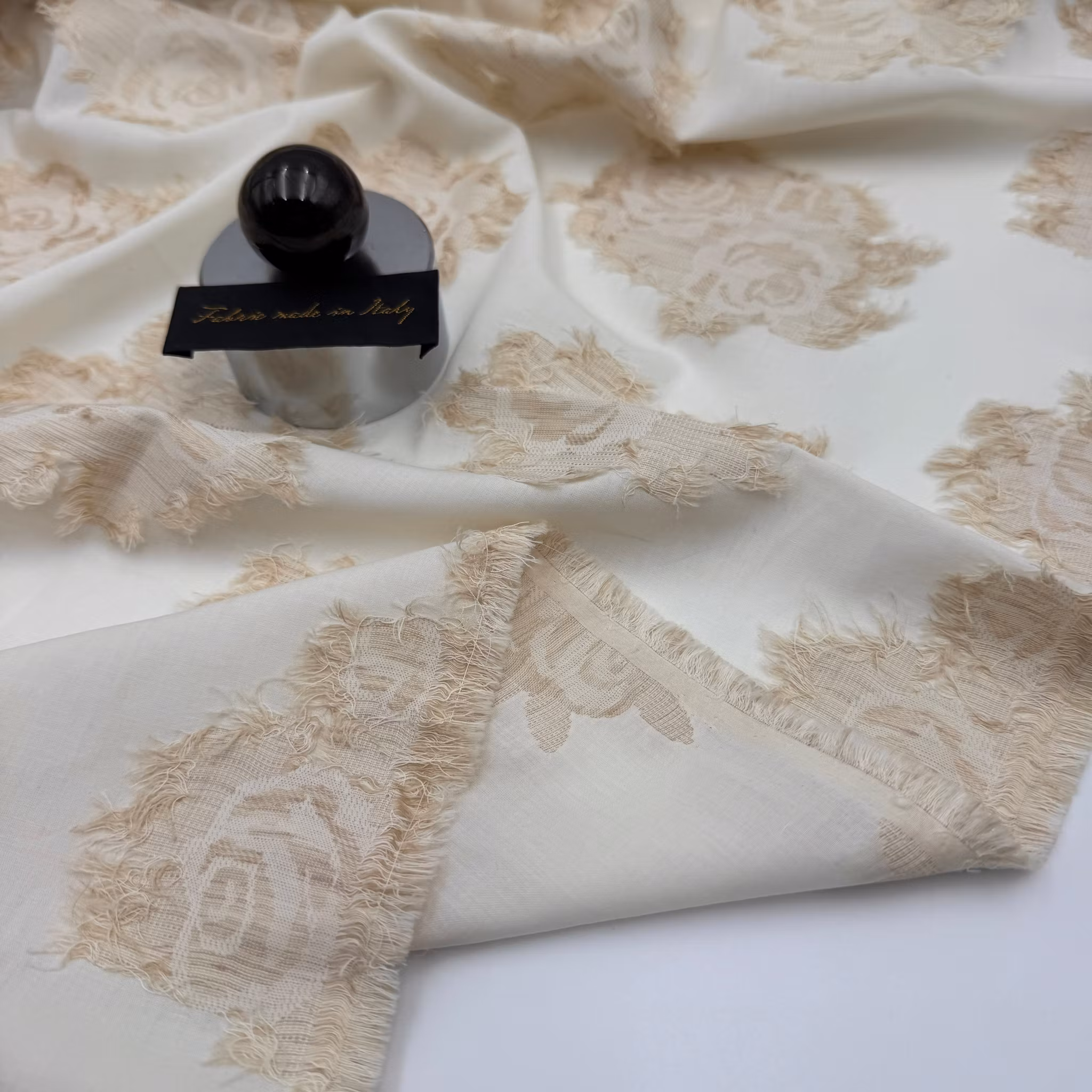 1,5m Bomull/lin rosor