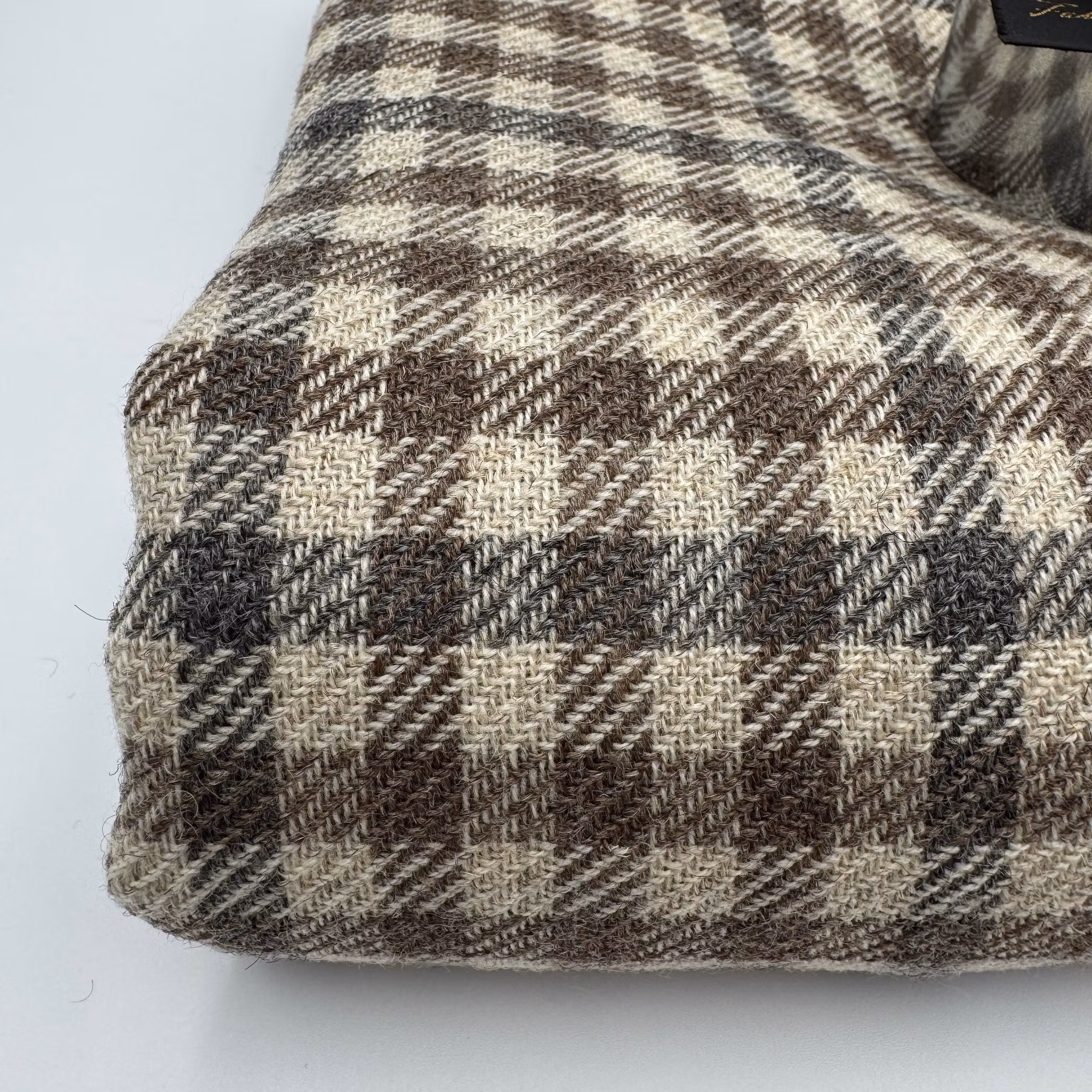 1,5m Ulltweed rutig brun/grå