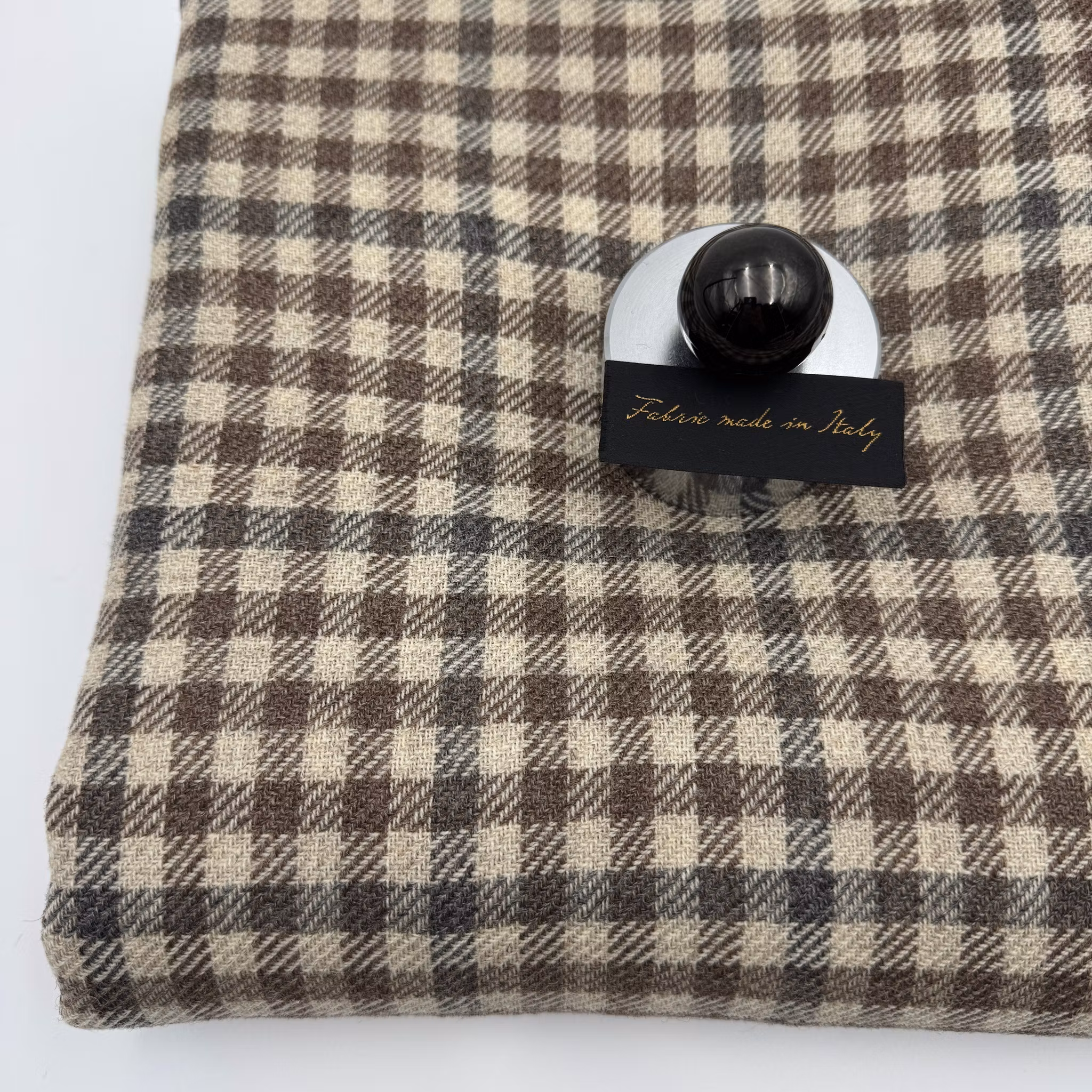 1,5m Ulltweed rutig brun/grå