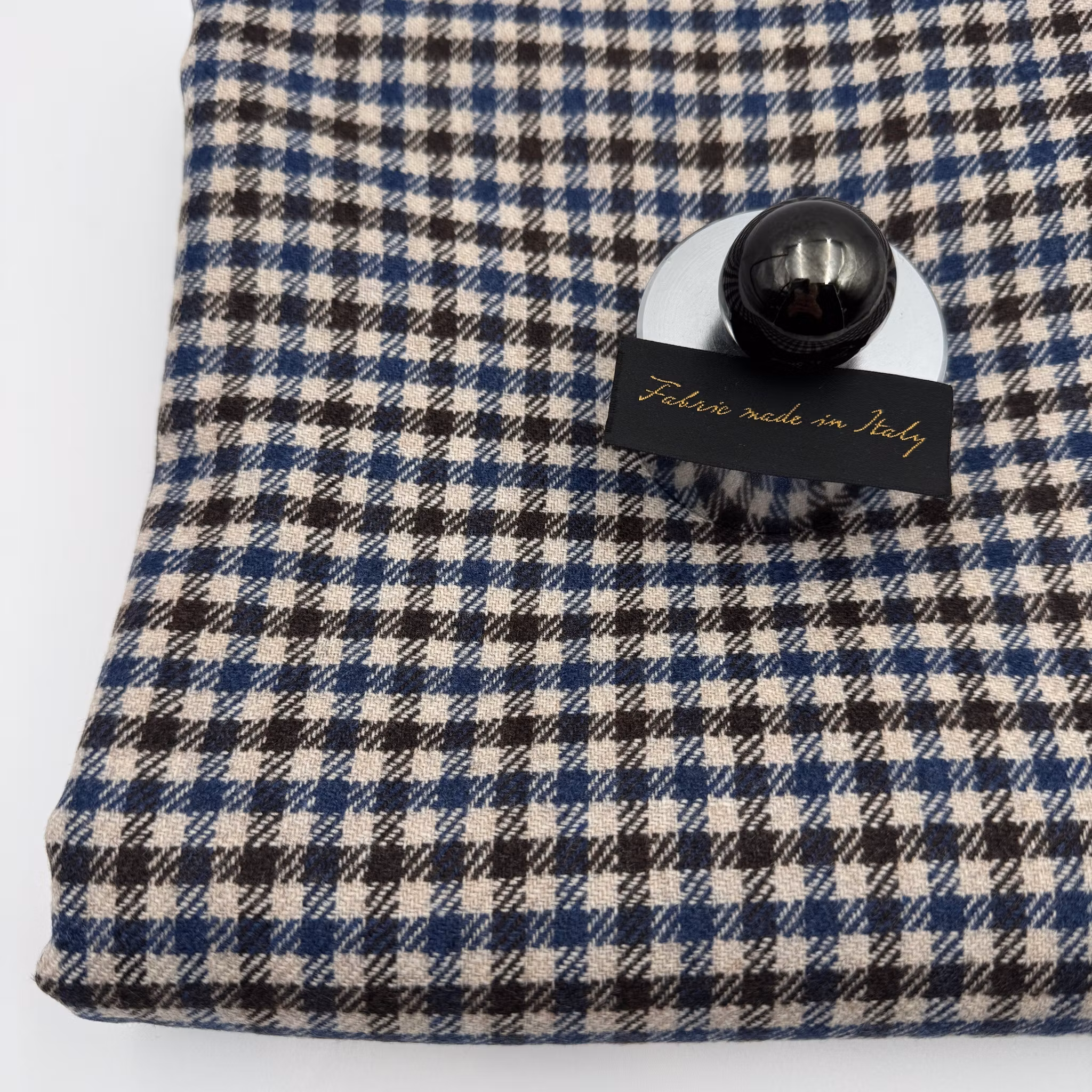 1,5m Ulltweed rutig blå/brun Prad*