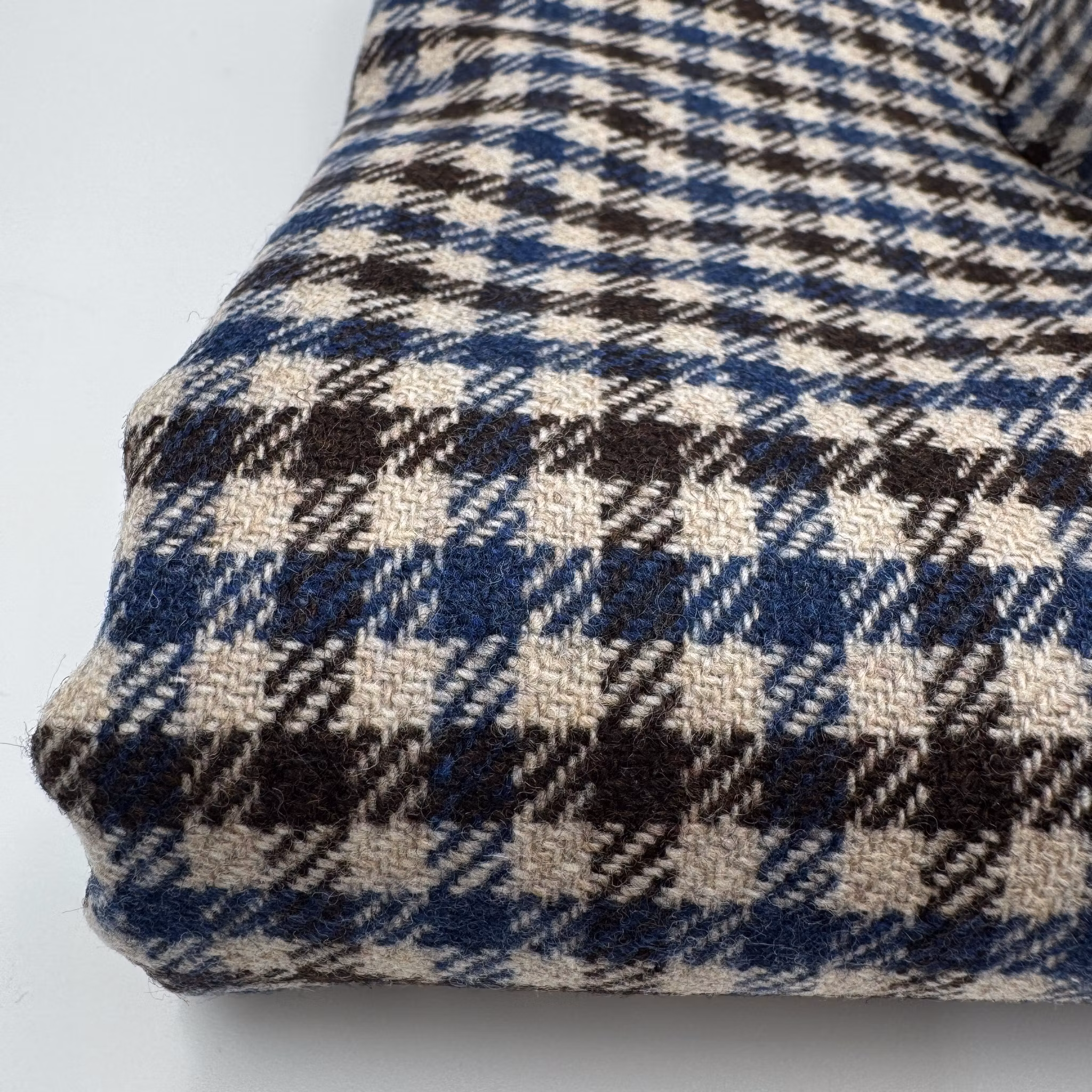 1,5m Ulltweed rutig blå/brun Prad*