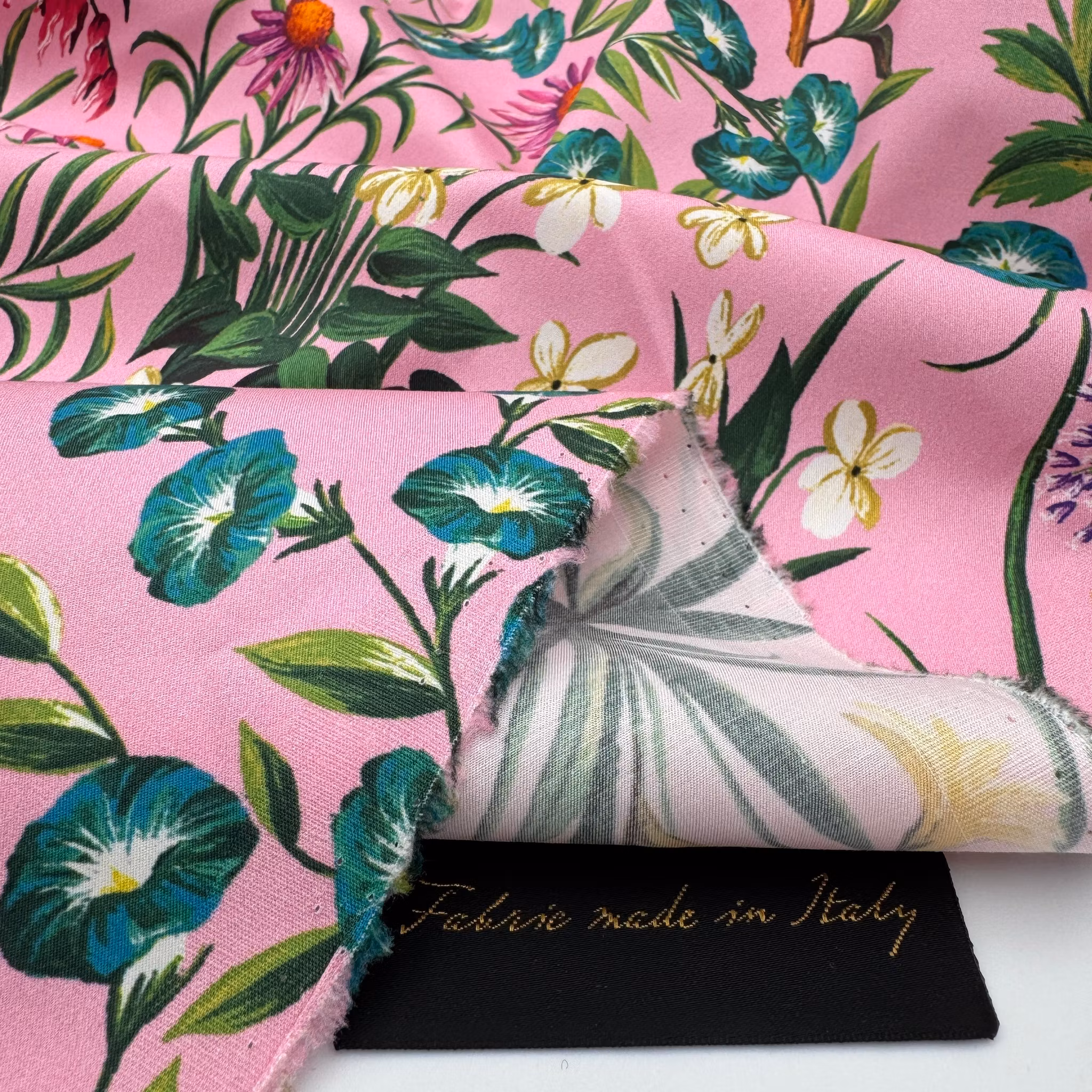 1,5m Festbomull blomster rosa O.de la Renta