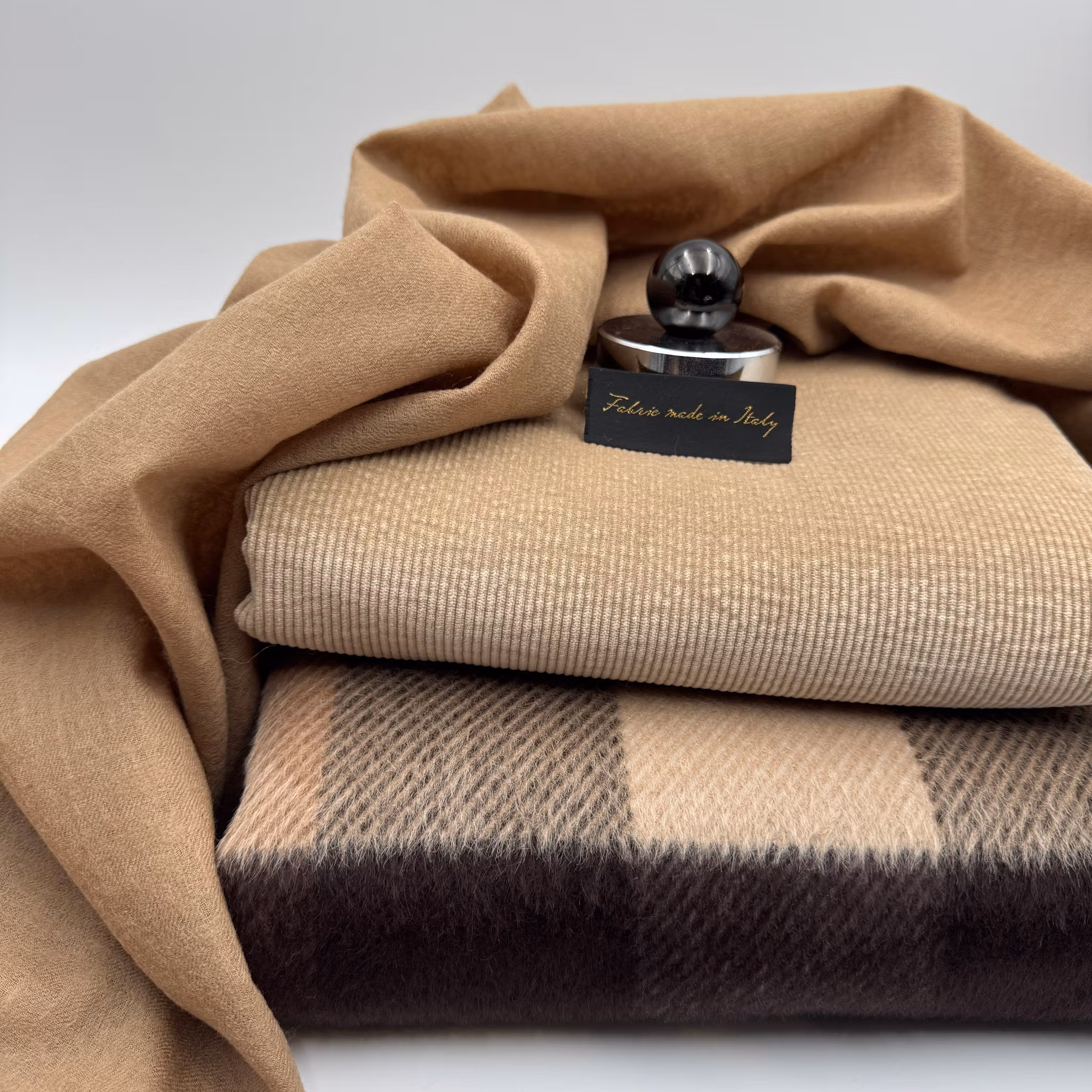 1,5m Ull/alpacka brun/beige rutig