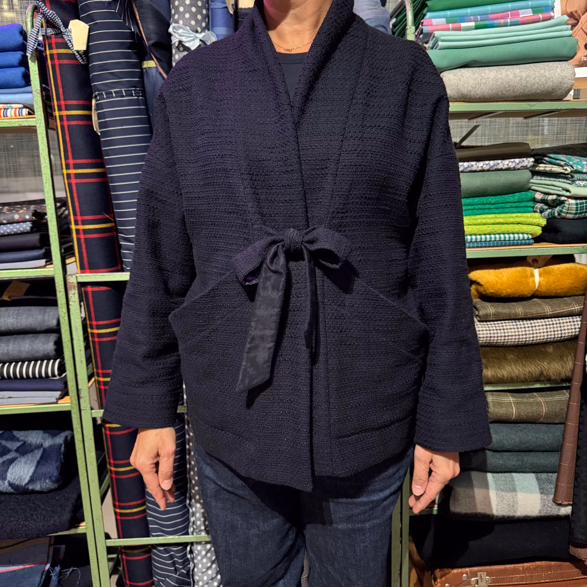 1,5m Bomull/Viskos marin Hugo B***