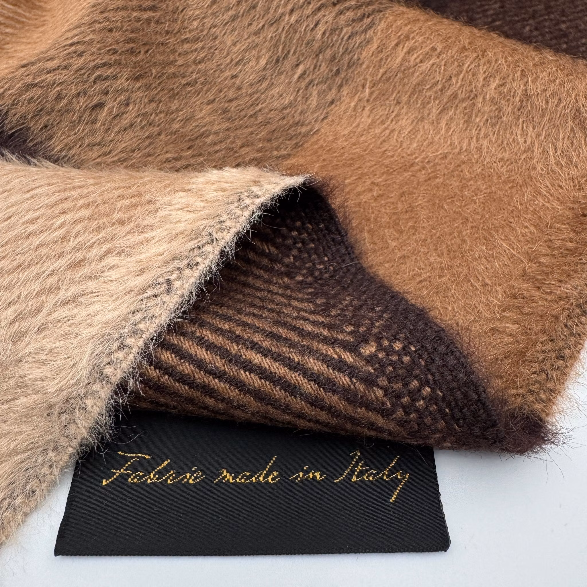 2,85m Ull/alpacka brun/beige rutig